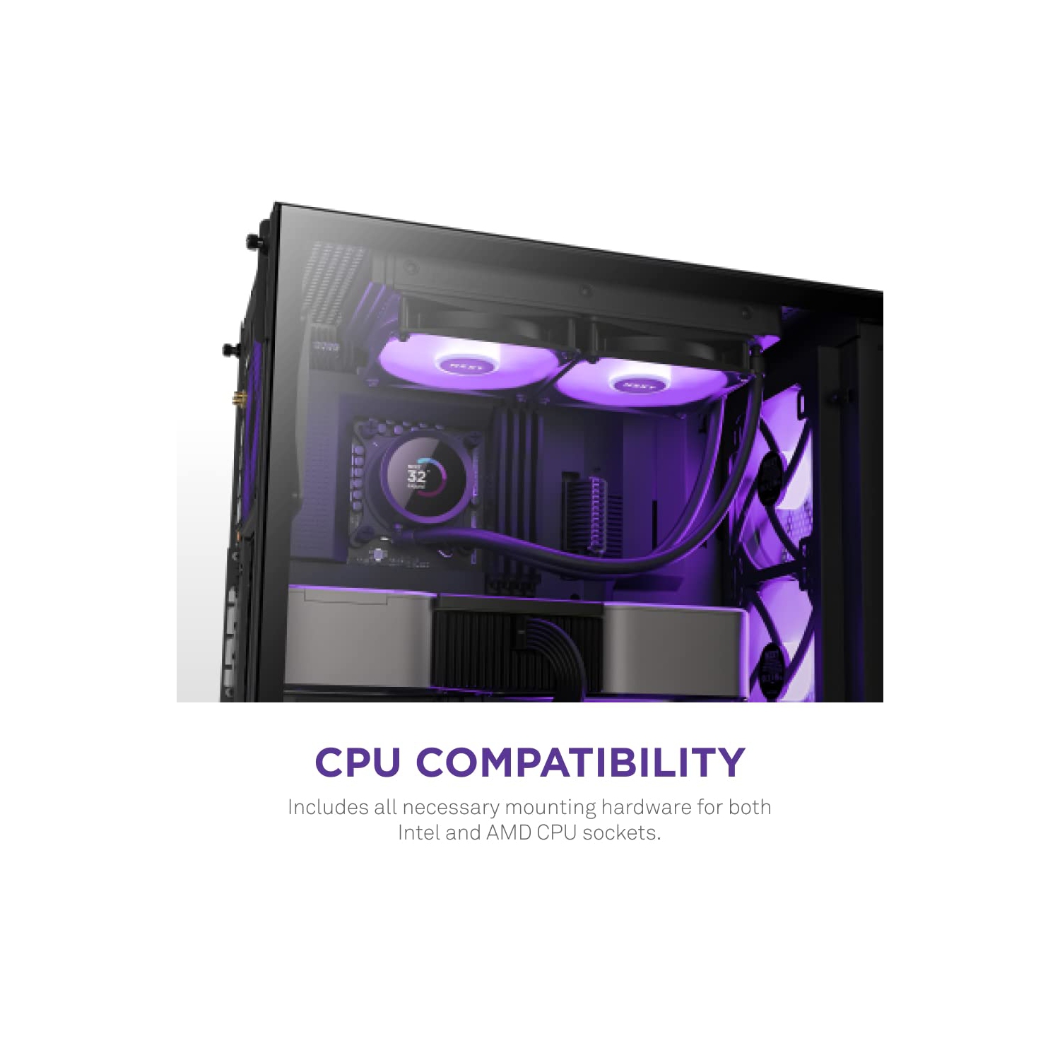 NZXT Kraken 240 RGB - 240mm AIO CPU Liquid Cooler - Customizable 1.54"" Square LCD Display for Images, Performance Met..