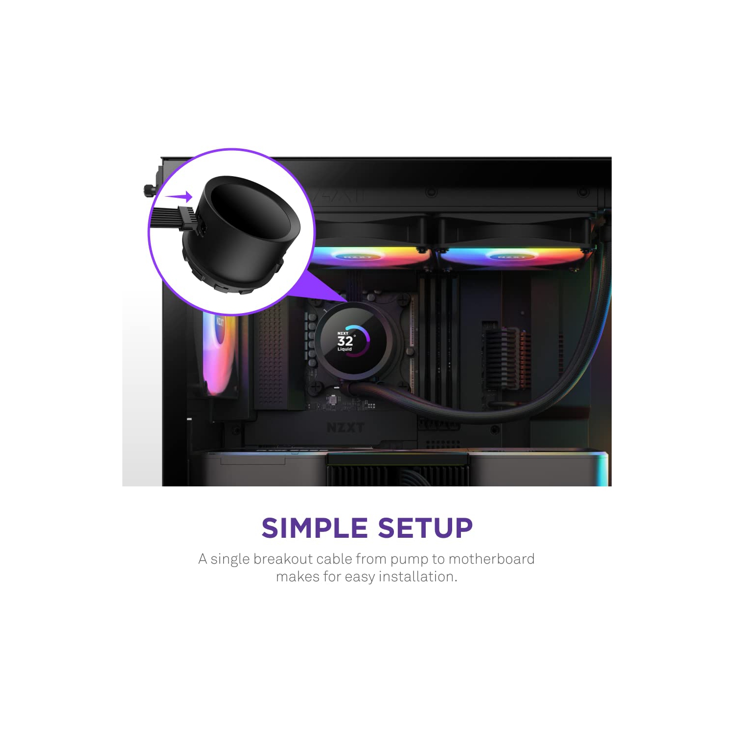 NZXT Kraken 240 RGB - 240mm AIO CPU Liquid Cooler - Customizable 1.54"" Square LCD Display for Images, Performance Met..