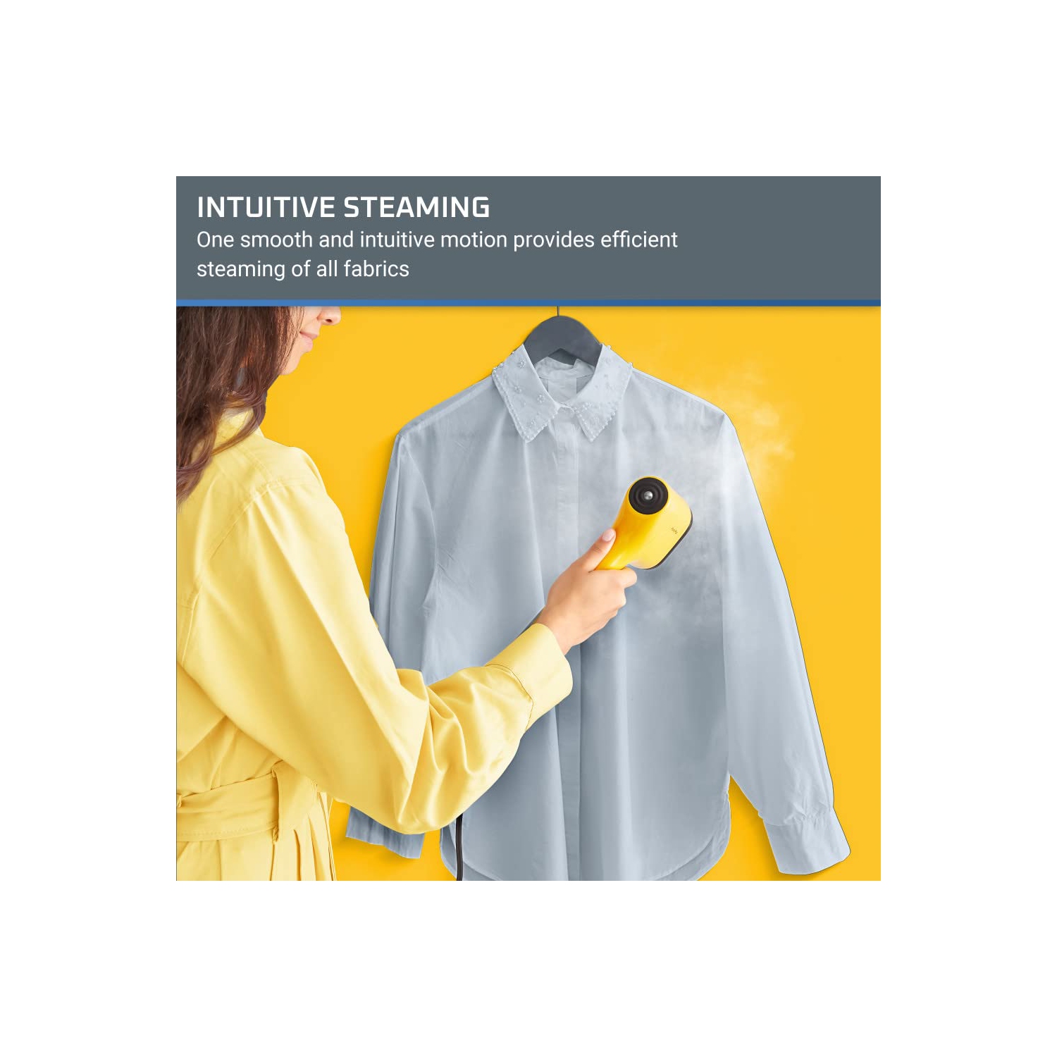 Rowenta Pure Pop DR2026, Handheld Steamer for Clothes 1.5 Pounds 15 Second Heatup, 2.3 Ounce Capacity 1150 Watts Porta..