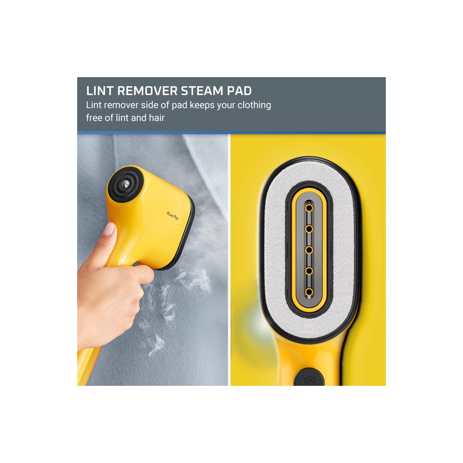 Rowenta Pure Pop DR2026, Handheld Steamer for Clothes 1.5 Pounds 15 Second Heatup, 2.3 Ounce Capacity 1150 Watts Porta..