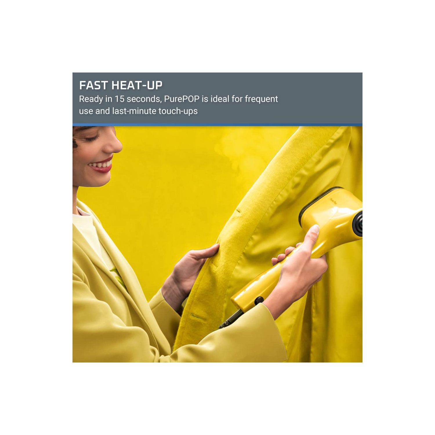 Rowenta Pure Pop DR2026, Handheld Steamer for Clothes 1.5 Pounds 15 Second Heatup, 2.3 Ounce Capacity 1150 Watts Porta..