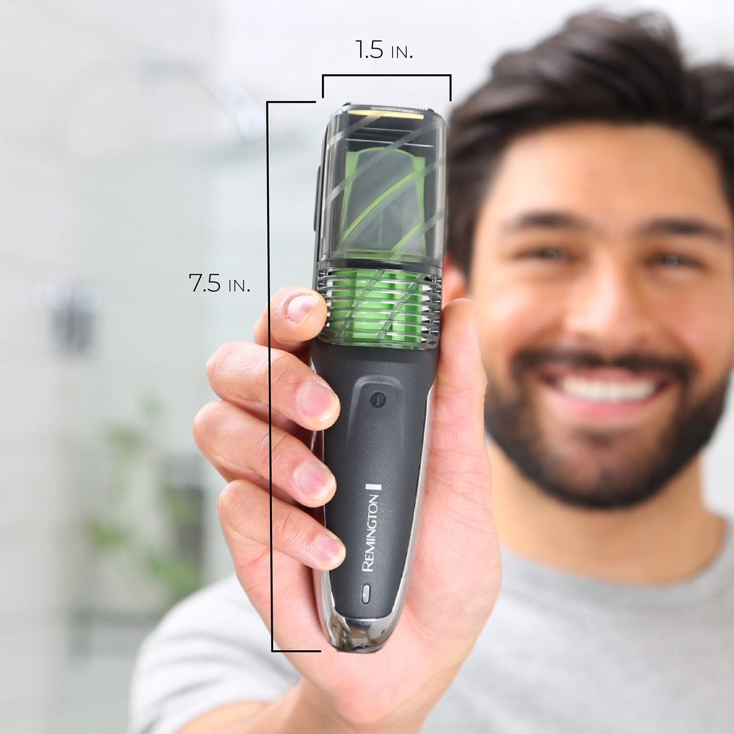 Remington MB6850 Vacuum Stubble and Beard Trimmer, Lithium Power and Adjustable Length Comb w/ 13 Length Settings