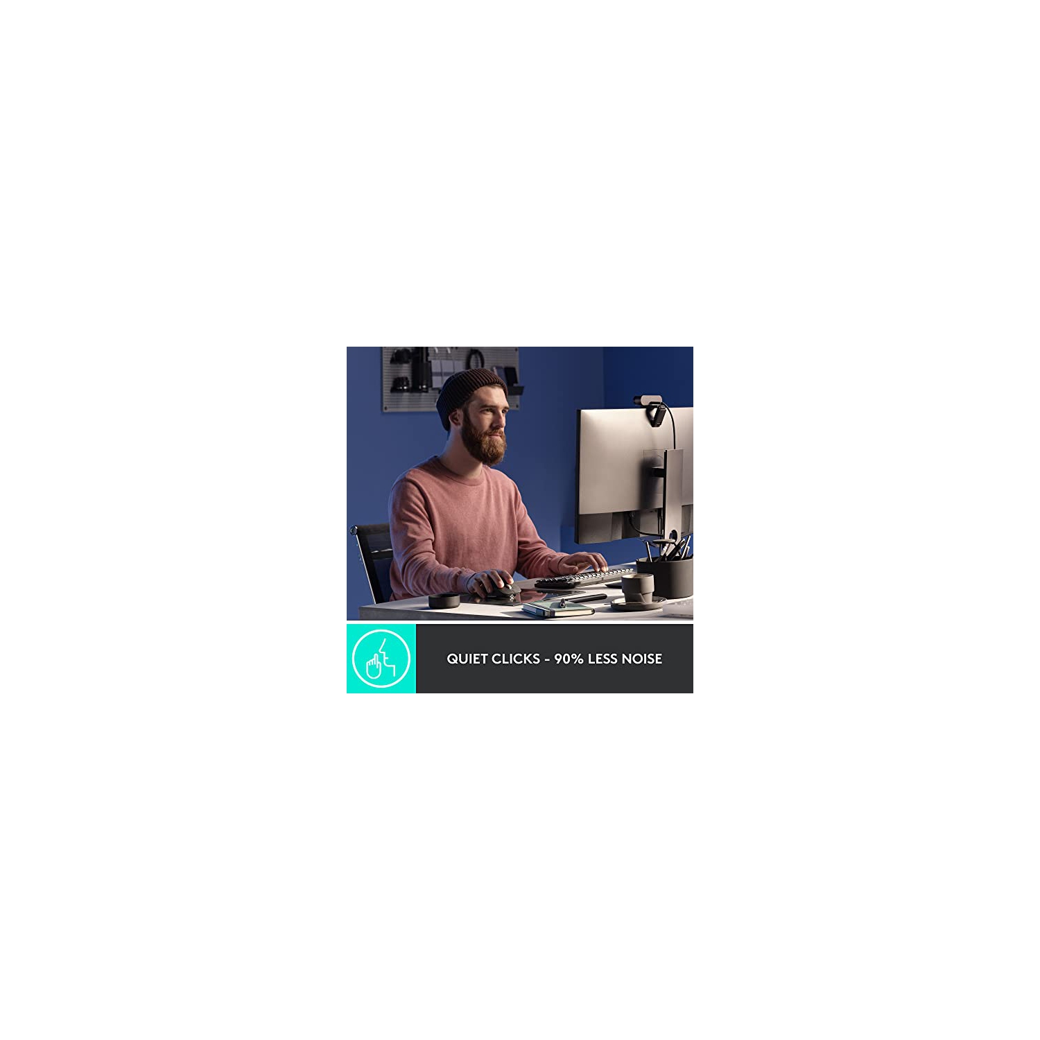 Souris sans fil performance MX Master 3S de Logitech avec défilement ultrarapide, ergonomie, 8K ppp, suivi sur verre, clics silencieux