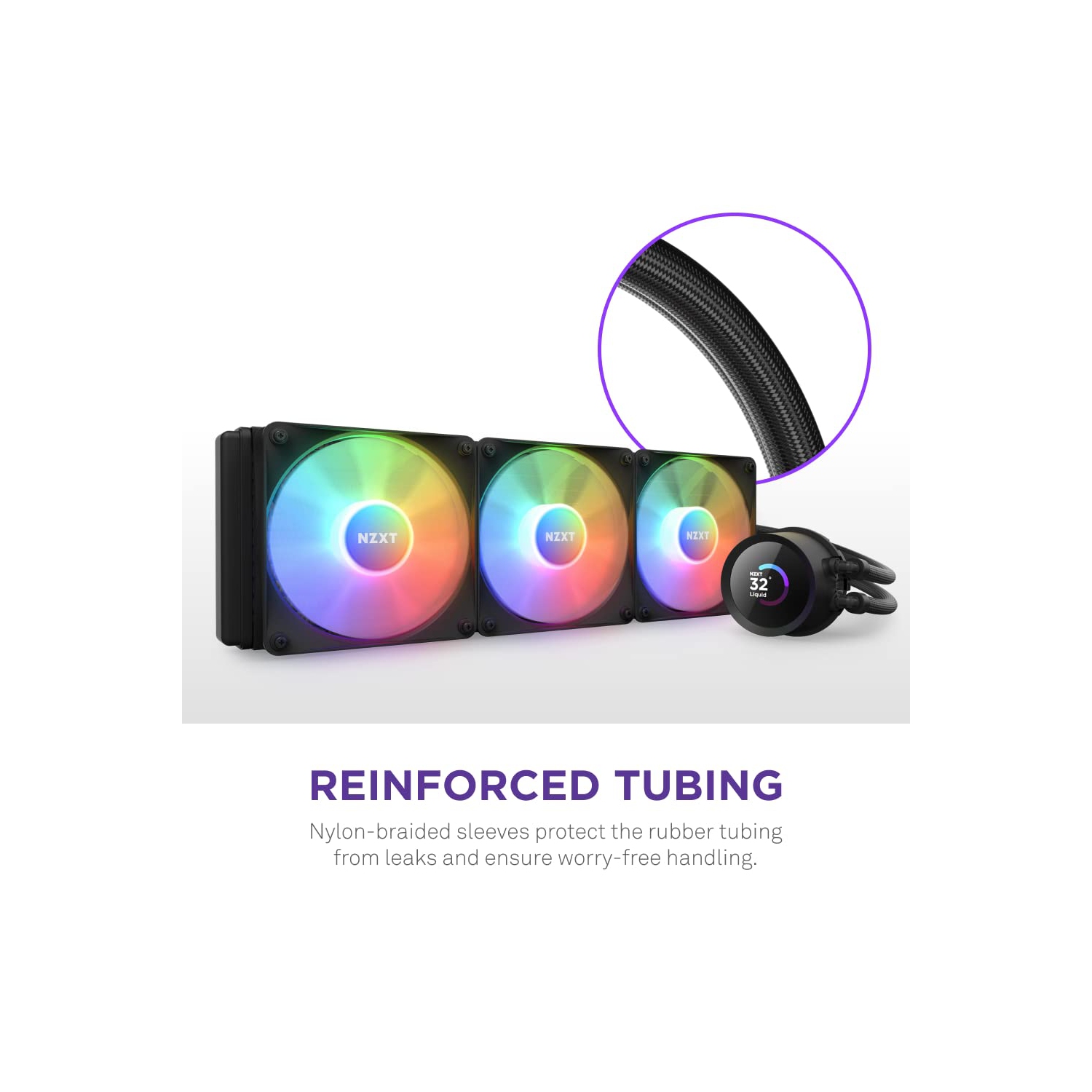 Refroidisseur liquide de processeur tout-en-un Kraken Elite RGB 360-360 mm de NZXT - écran ACL grand-angle personnalisable de 2,36 po pour les