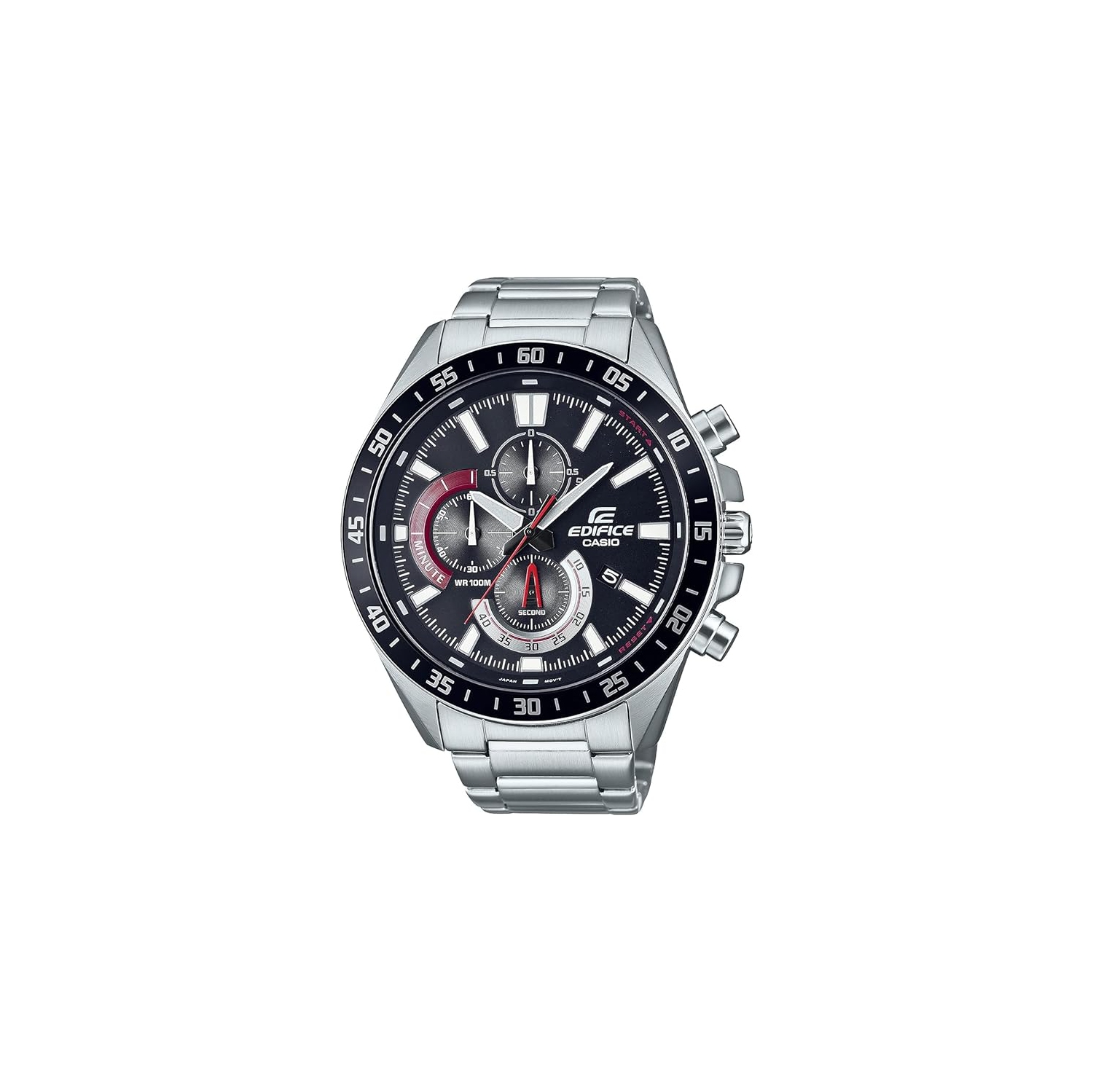 Casio – montre à quartz pour hommes avec bracelet en acier inoxydable, à déterminer, 22, montre argentée, argentée, quartz