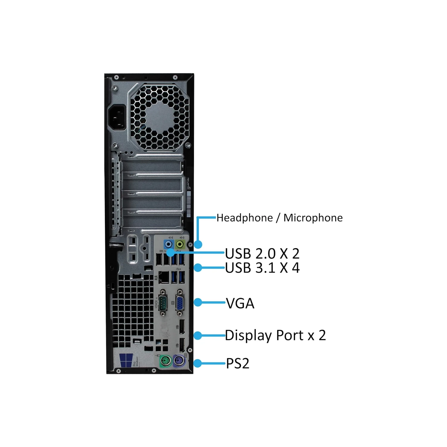 HP 600 G2 SFF Desktop, Intel Quad-Core i5 6500 up to 3.6GHz, 32GB RAM, 256GB SSD, HD Graphics 530, 4K/3-Monitor Support, Wi-Fi, Bluetooth, Windows 10