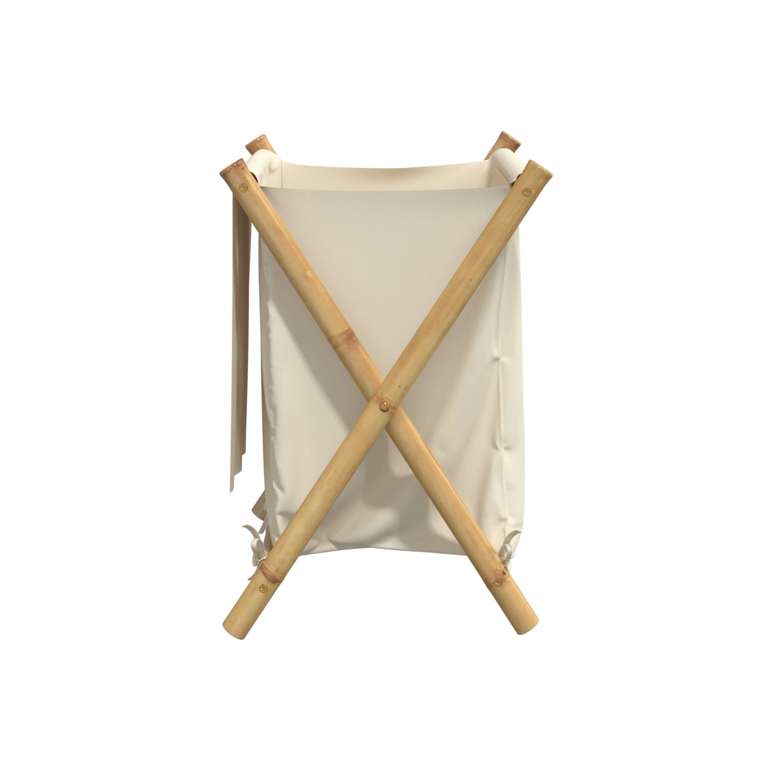 vidaXL Laundry Basket Cream White 45x55x63.5 cm Bamboo