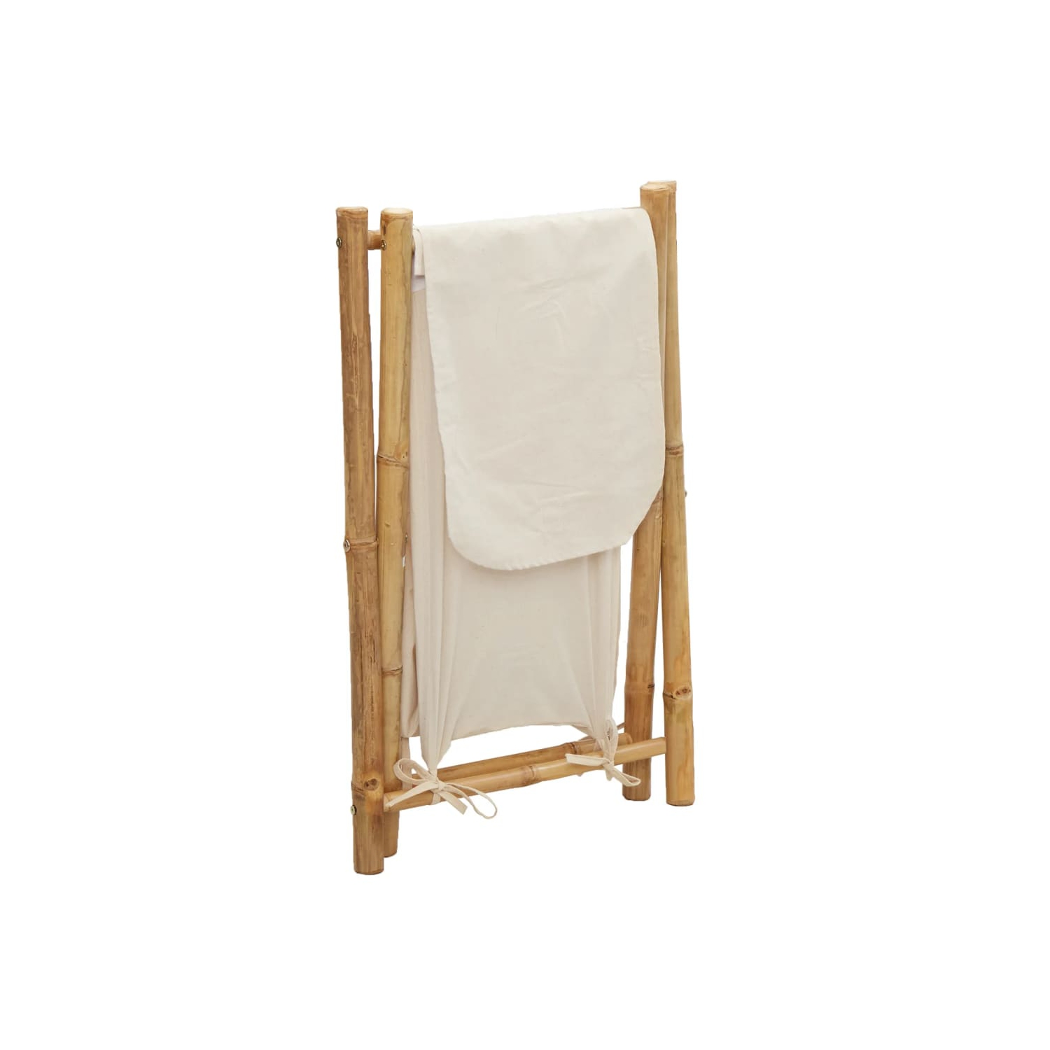 vidaXL Laundry Basket Cream White 45x55x63.5 cm Bamboo