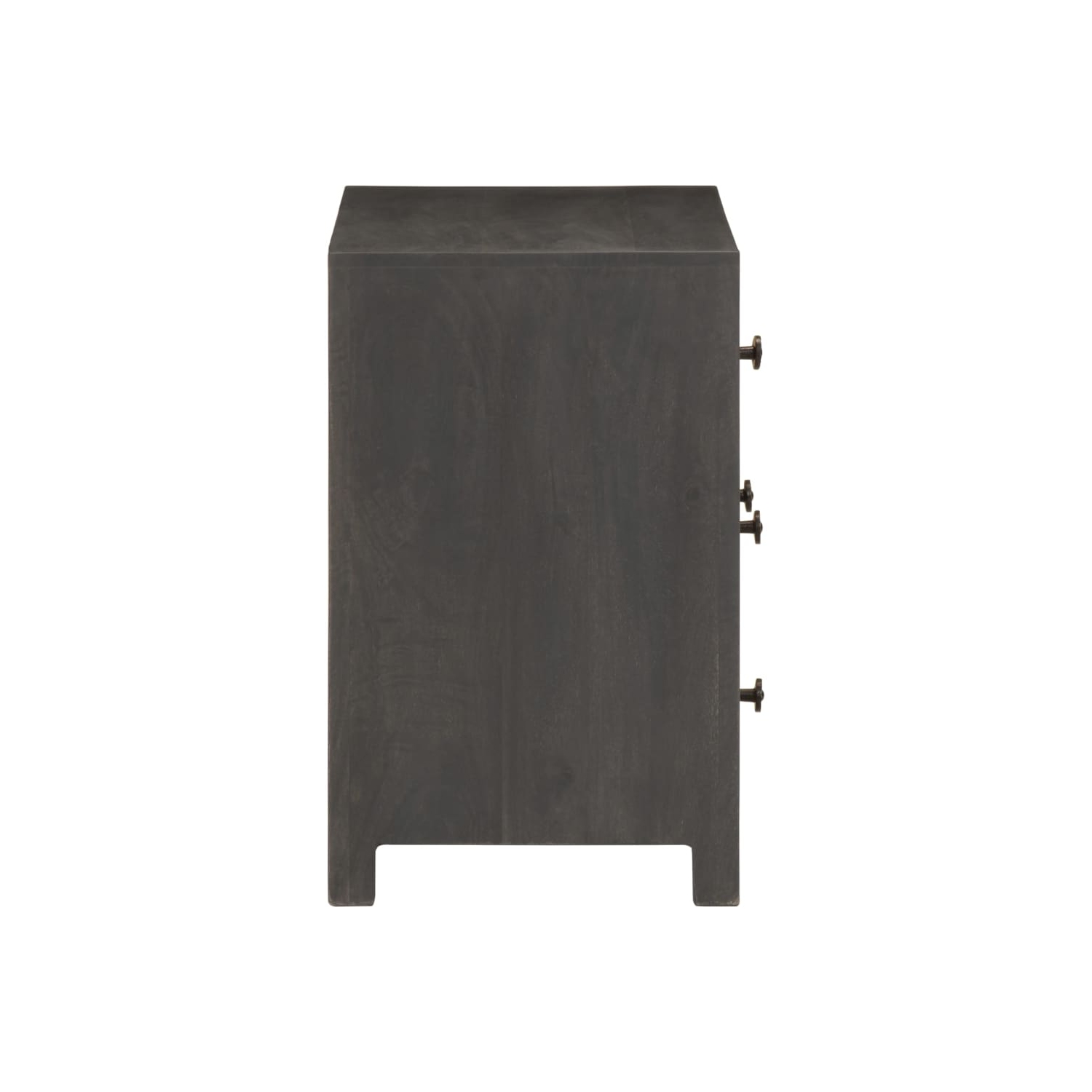 vidaXL Sideboard Grey and White 75x35x55 cm Solid Mango Wood