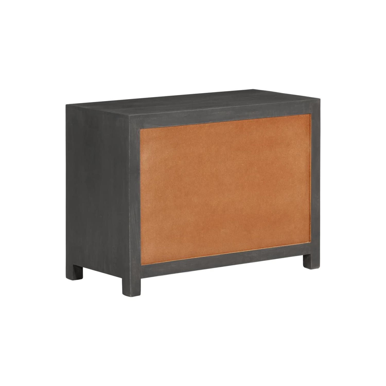 vidaXL Sideboard Grey and White 75x35x55 cm Solid Mango Wood
