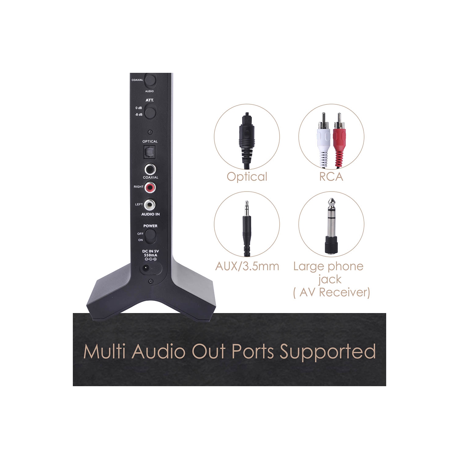 Avantree HT280 Wireless Headphones for TV Watching with 2.4G RF Transmitter Charging Dock, Digital Optical System, High Volume Headset Ideal for