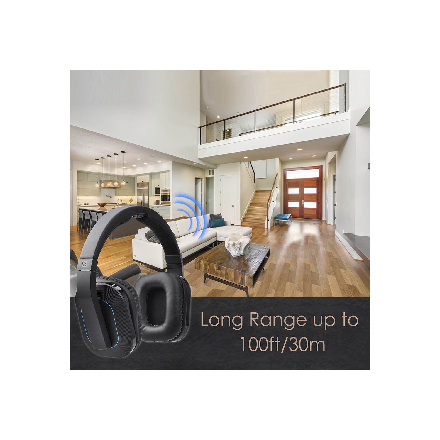 Avantree HT280 Wireless Headphones for TV Watching with 2.4G RF Transmitter Charging Dock, Digital Optical System, High Volume Headset Ideal for