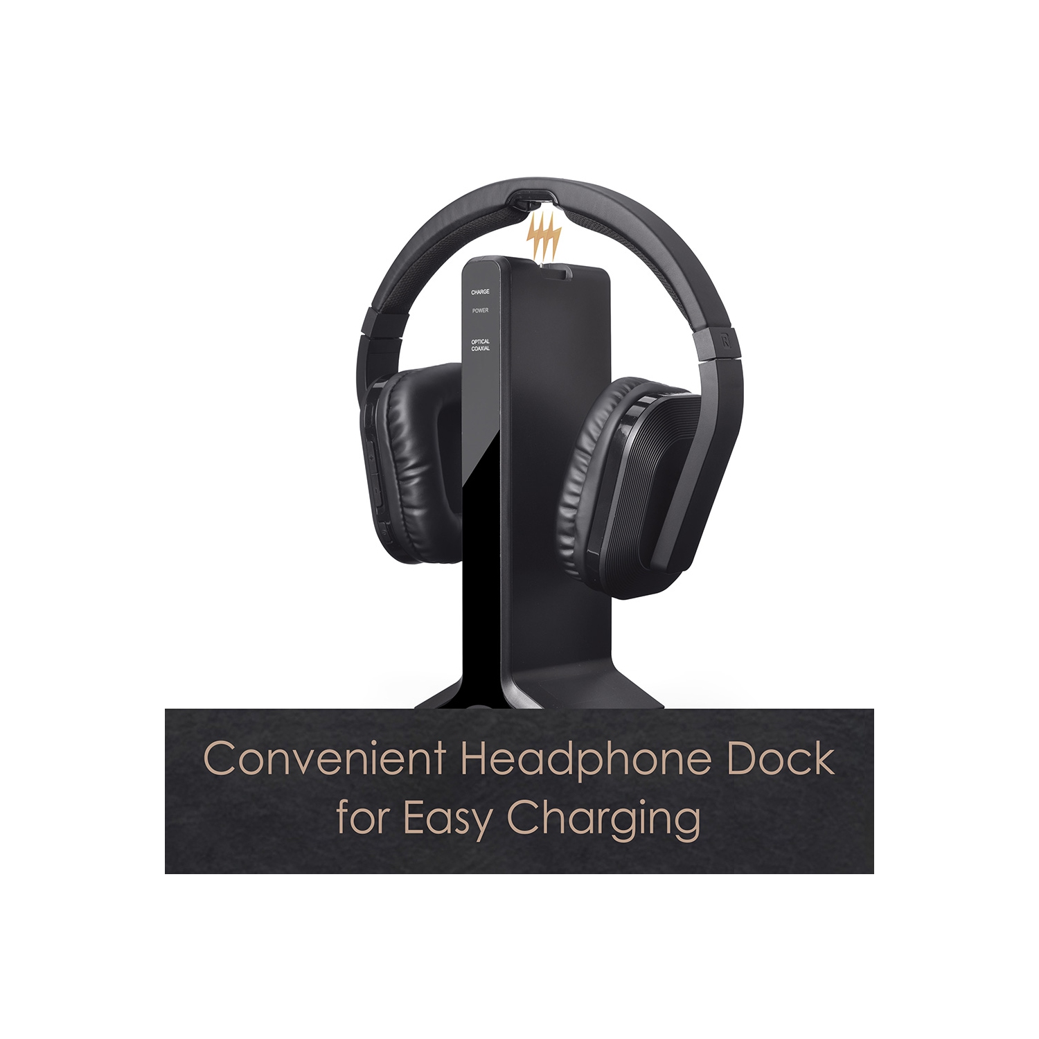 Avantree HT280 Wireless Headphones for TV Watching with 2.4G RF Transmitter Charging Dock, Digital Optical System, High Volume Headset Ideal for