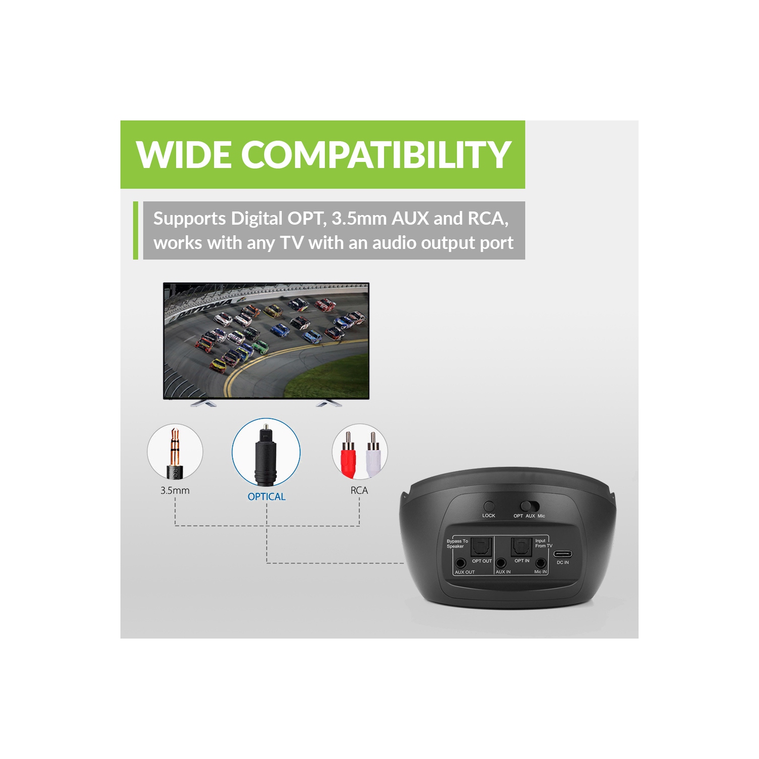 Avantree Medley Clear Series- Wireless Earbuds for TV Listening & Watching with Transmitter & Charging Dock, Clear Dialogue, Enhanced Volume,