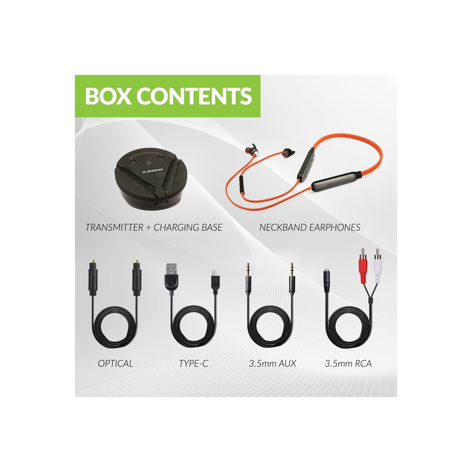 Avantree Medley Clear Series- Wireless Earbuds for TV Listening & Watching with Transmitter & Charging Dock, Clear Dialogue, Enhanced Volume,