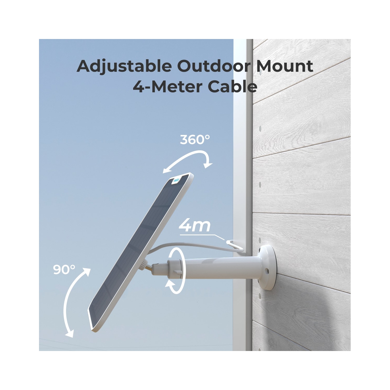 Reolink Solar Panel 6W Power Supply for Reolink Battery Wireless Security Cameras