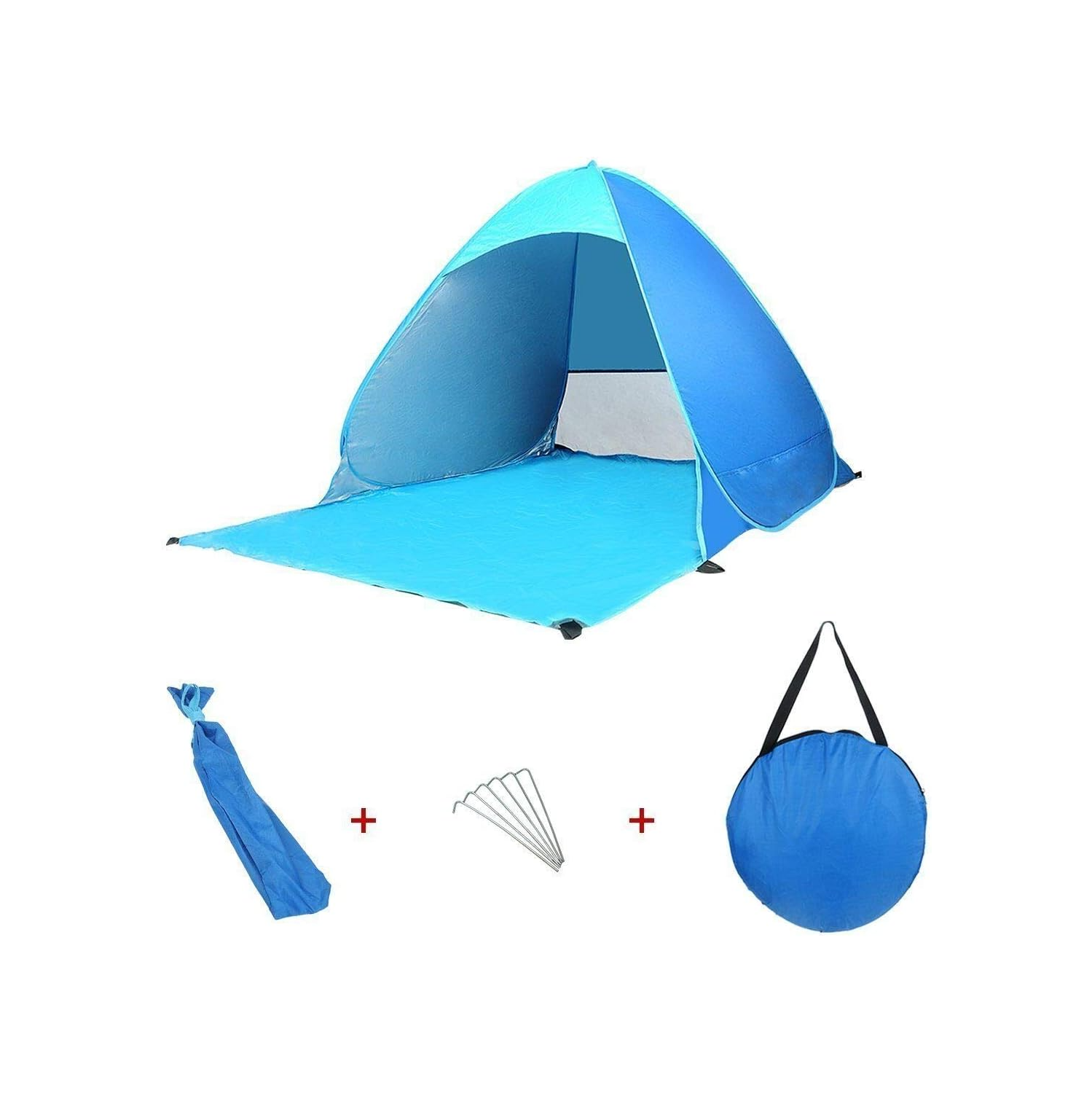 Strak Pop-Up Beach Tent, UPF 50+ Portable Sun Shelter with Carry Bag, Lightweight Waterproof Camping Tent for Outdoor Family Picnic, Fishing, Home,