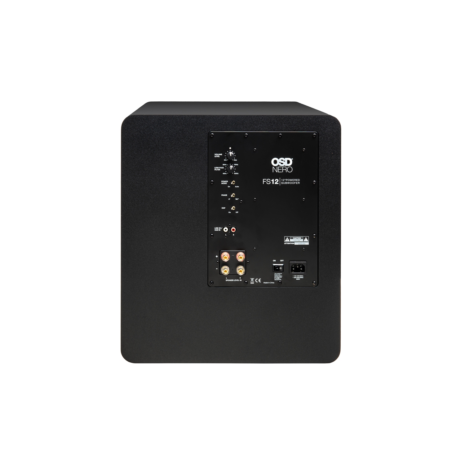 Haut-parleur d'extrêmes graves amplifié de 12 po à double évent OSD FS12 1200&nbsp;W