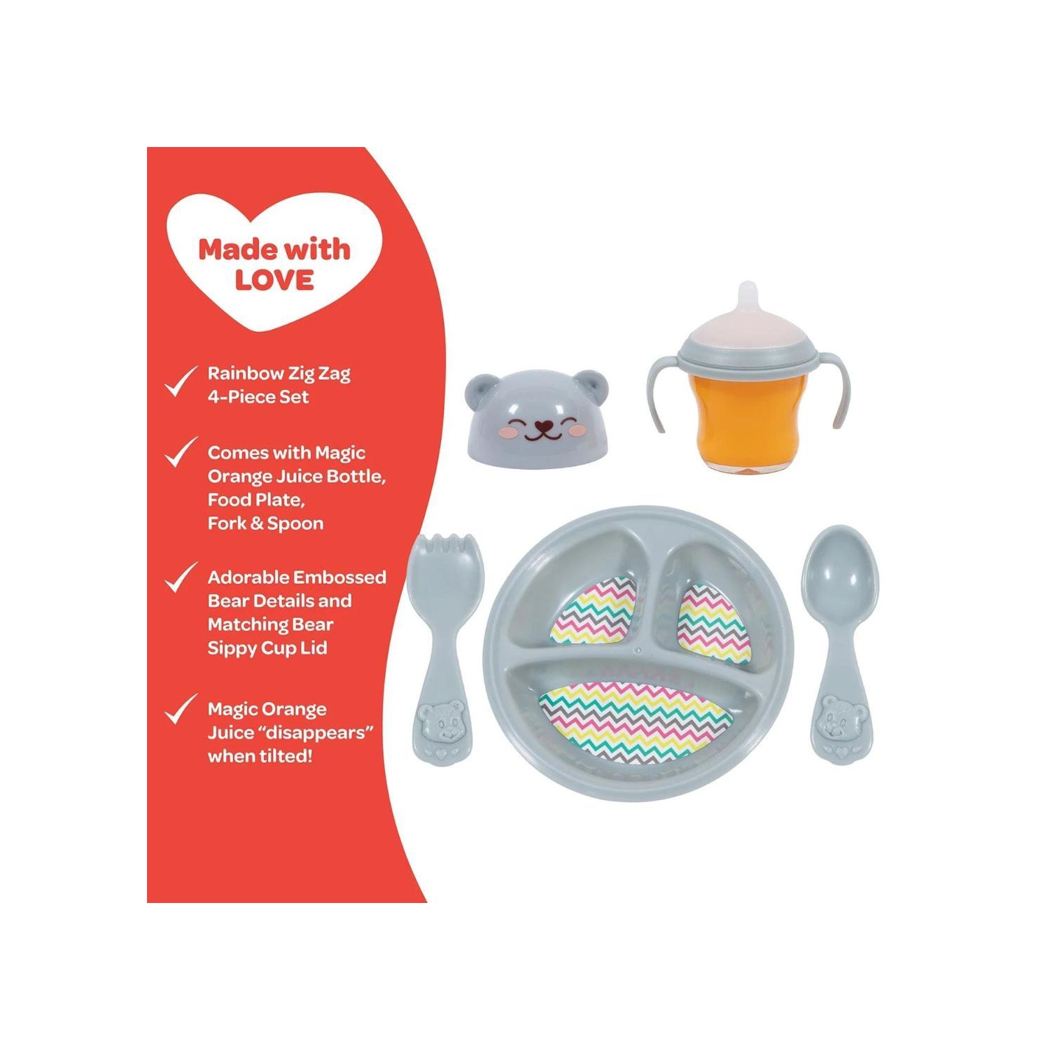 Zig Zag Rainbow Doll Accessory & Magic Feeding Set