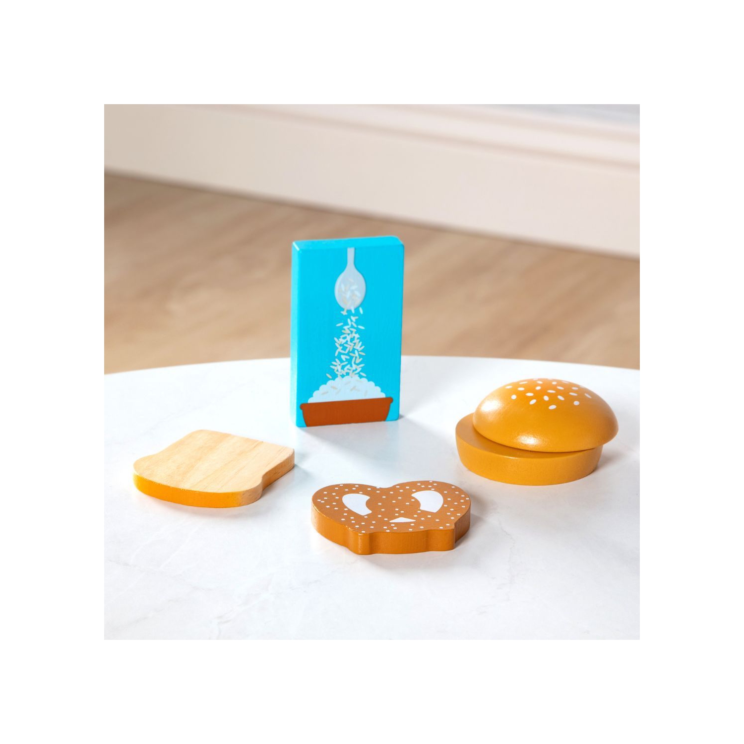 Jeu de groupes alimentaires en bois - grains