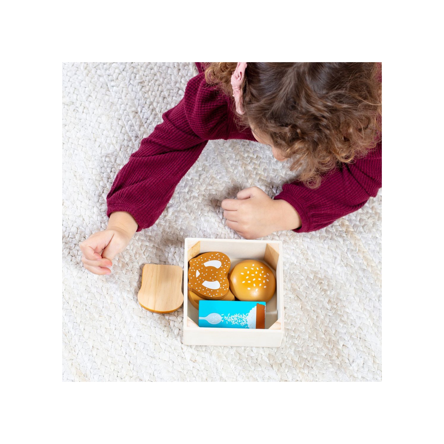 Jeu de groupes alimentaires en bois - grains