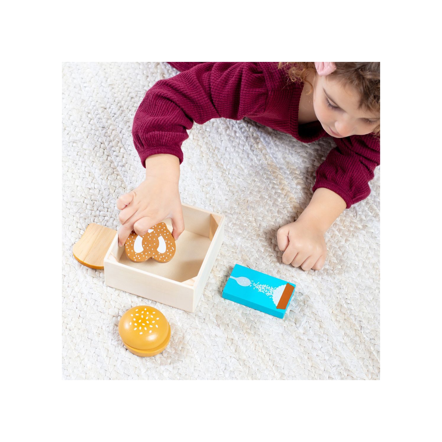 Jeu de groupes alimentaires en bois - grains