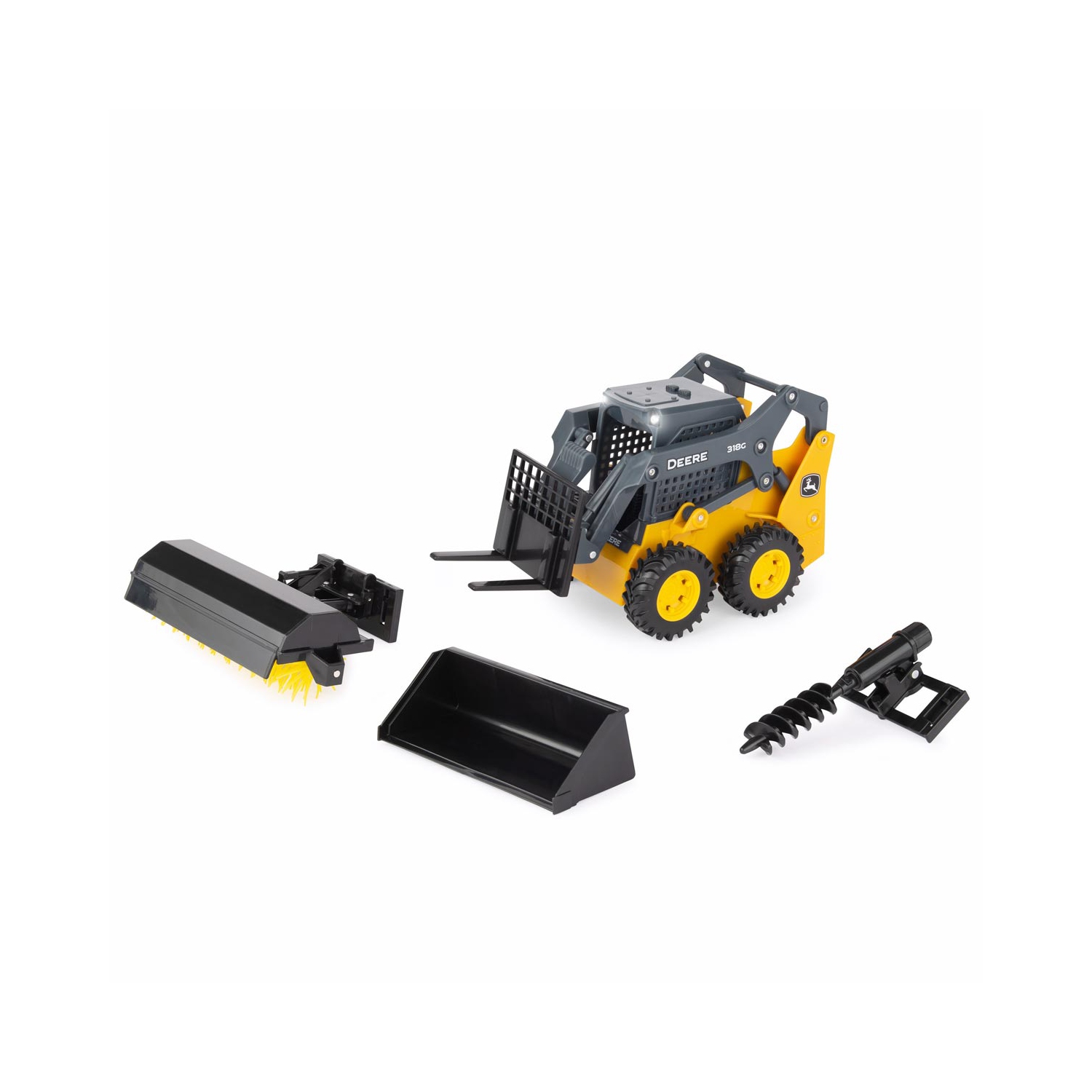 1:16 John Deere 318G Skid Steer with Accessories