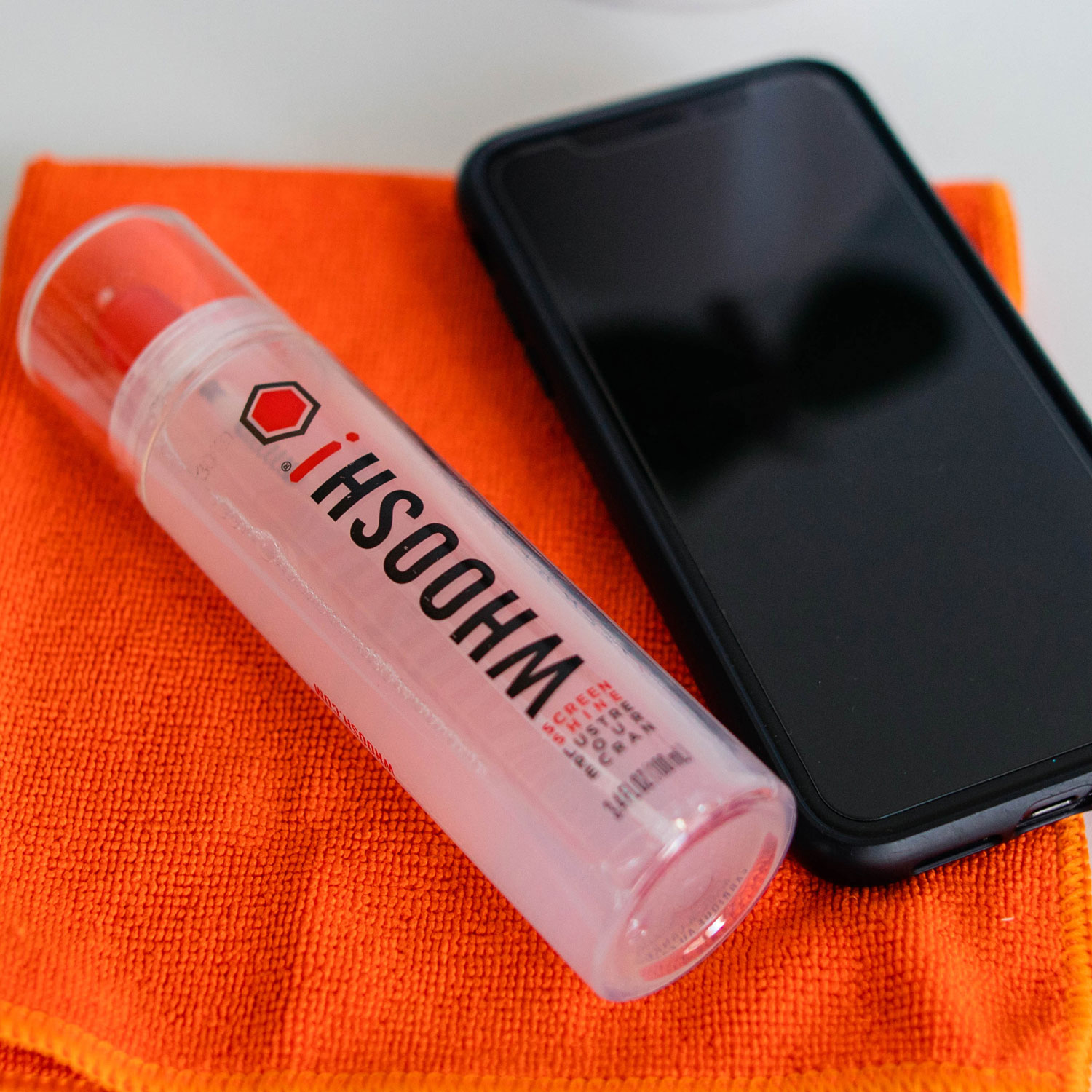 Vaporisateur de nettoyant 3,4 oz/100 ml Screen Shine Go XL de Whoosh! avec chiffon en microfibre