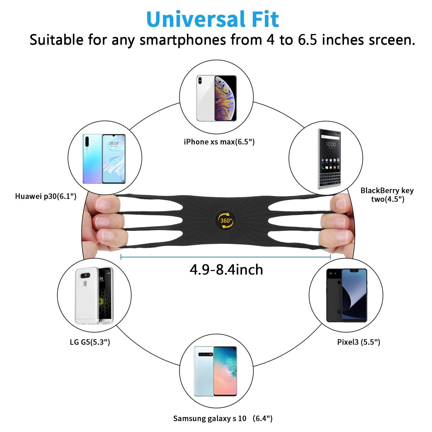 Support de téléphone de vélo, support de téléphone de vélo en silicone, réglable à 360°, identification du visage et du toucher, support universel