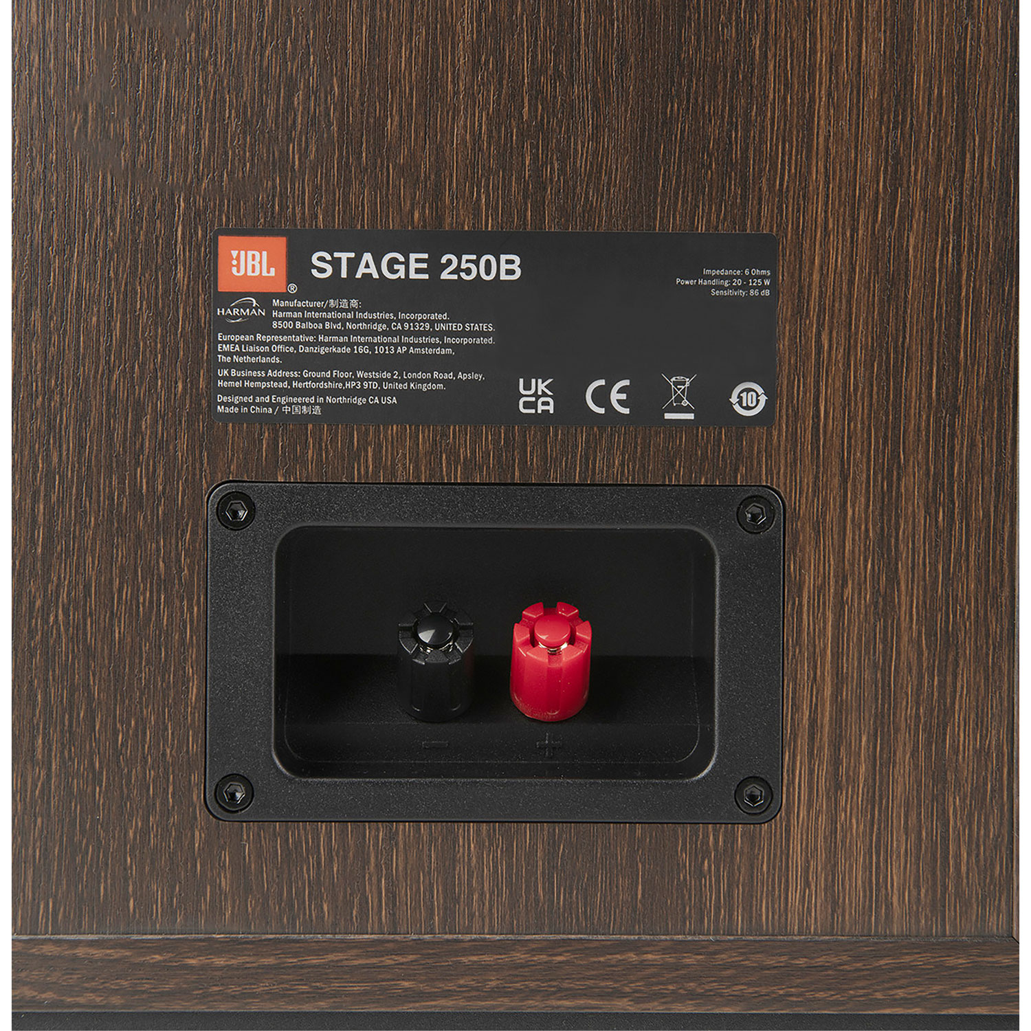 Haut-parleur d'étagère de 5,25 po Stage250B de JBL - Paire - Espresso