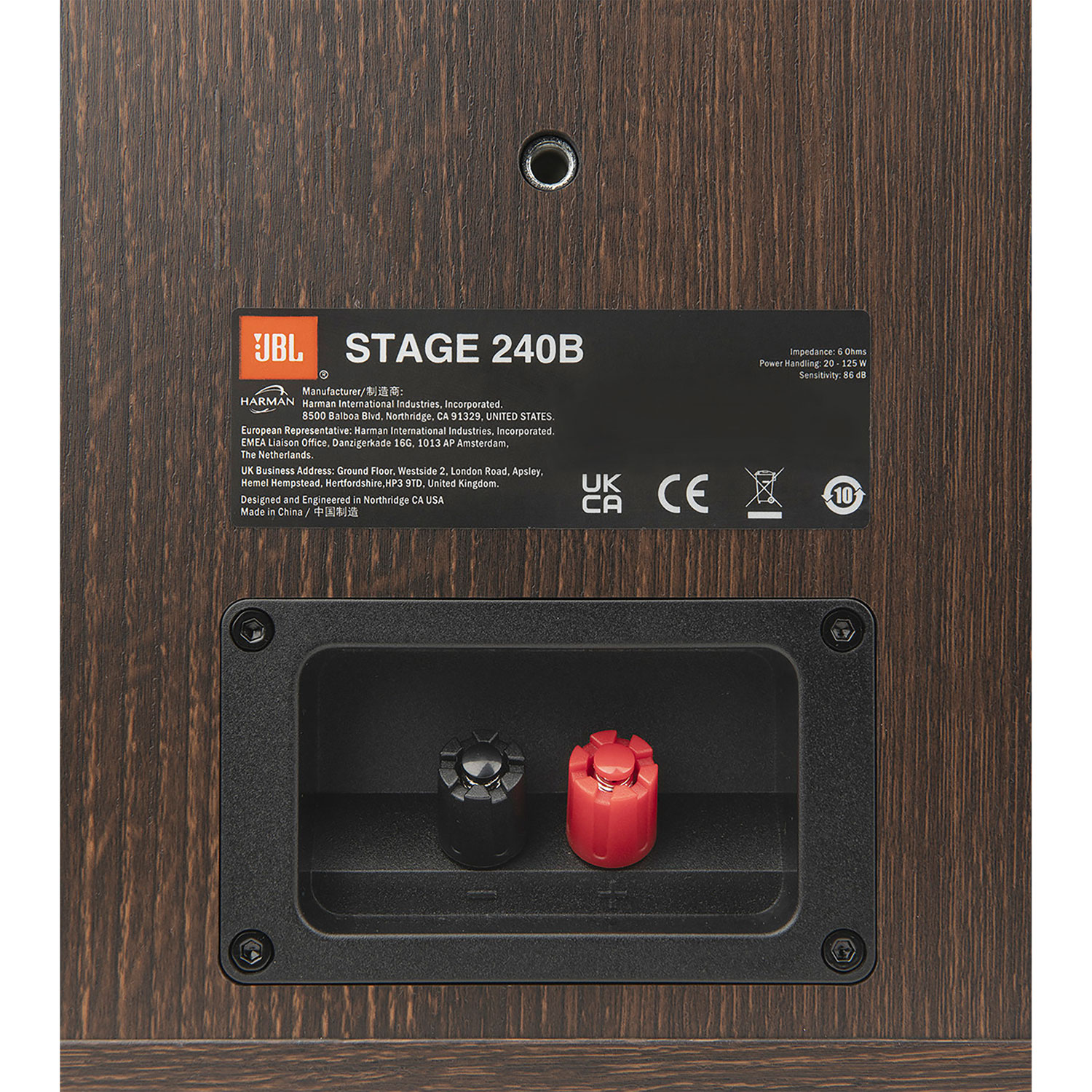 JBL Stage240B 4.5" Bookshelf Speaker - Pair - Espresso