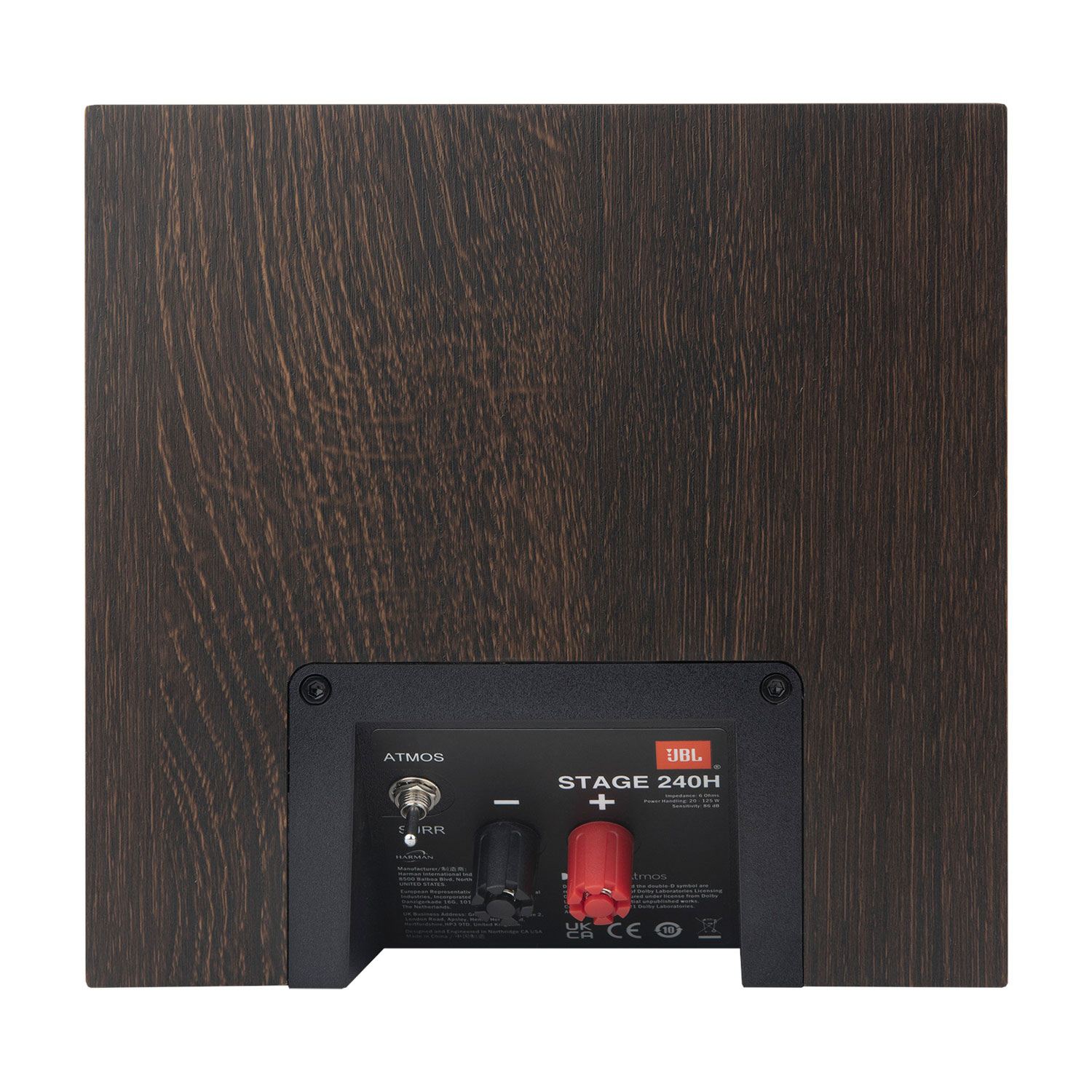 Haut-parleur d'étagère Dolby Atmos 150 W 4,5 po Stage240H de JBL - Paire - Espresso