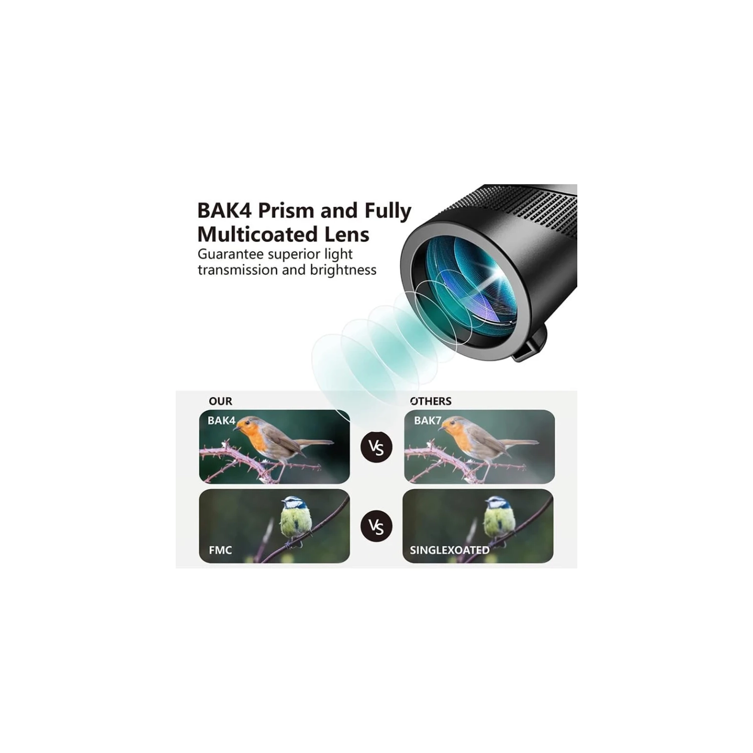 New 2024 Monocular Telescope 80x100 High Powered with Smartphone Adapter and Tripod for Adults - Bird Watching, Wildlife, Hiking, Camping, Travelling