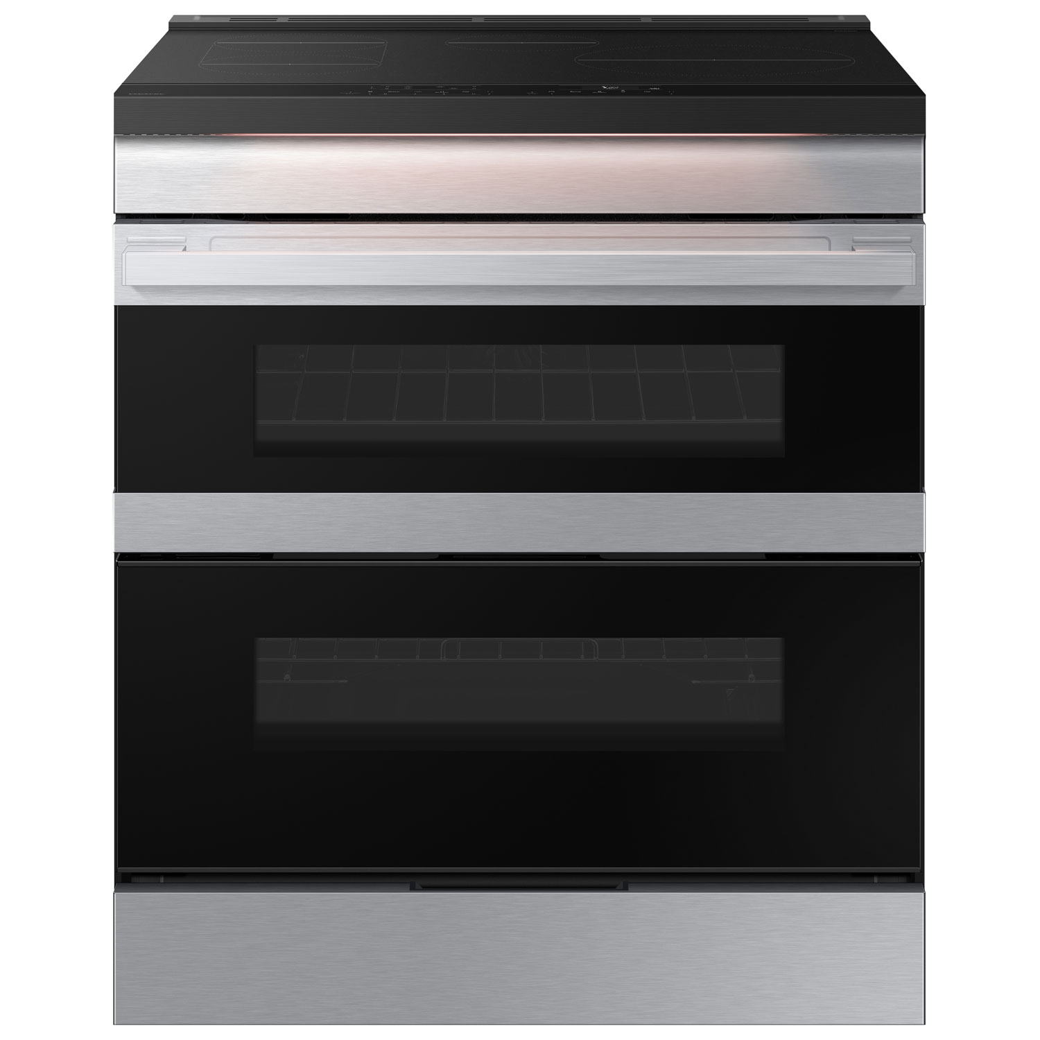 Samsung 30" 6.3 Cu. Ft. Double Oven Slide-In Induction Air Fry Range (NSI6DG9550SRAC) - Stainless Steel