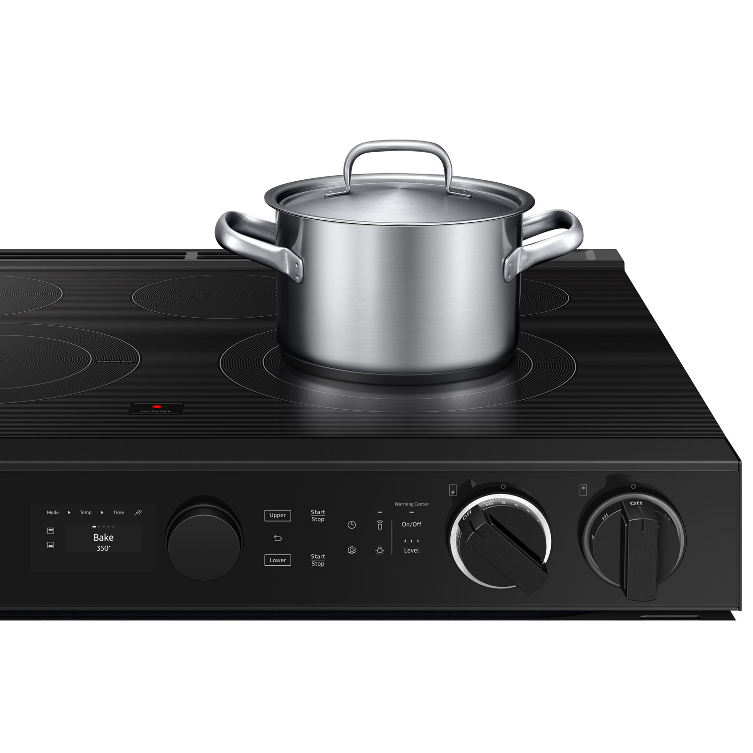 Samsung 30" 6.3 Cu. Ft. Double Oven 5-Element Slide-In Electric Air Fry Range - Stainless Steel