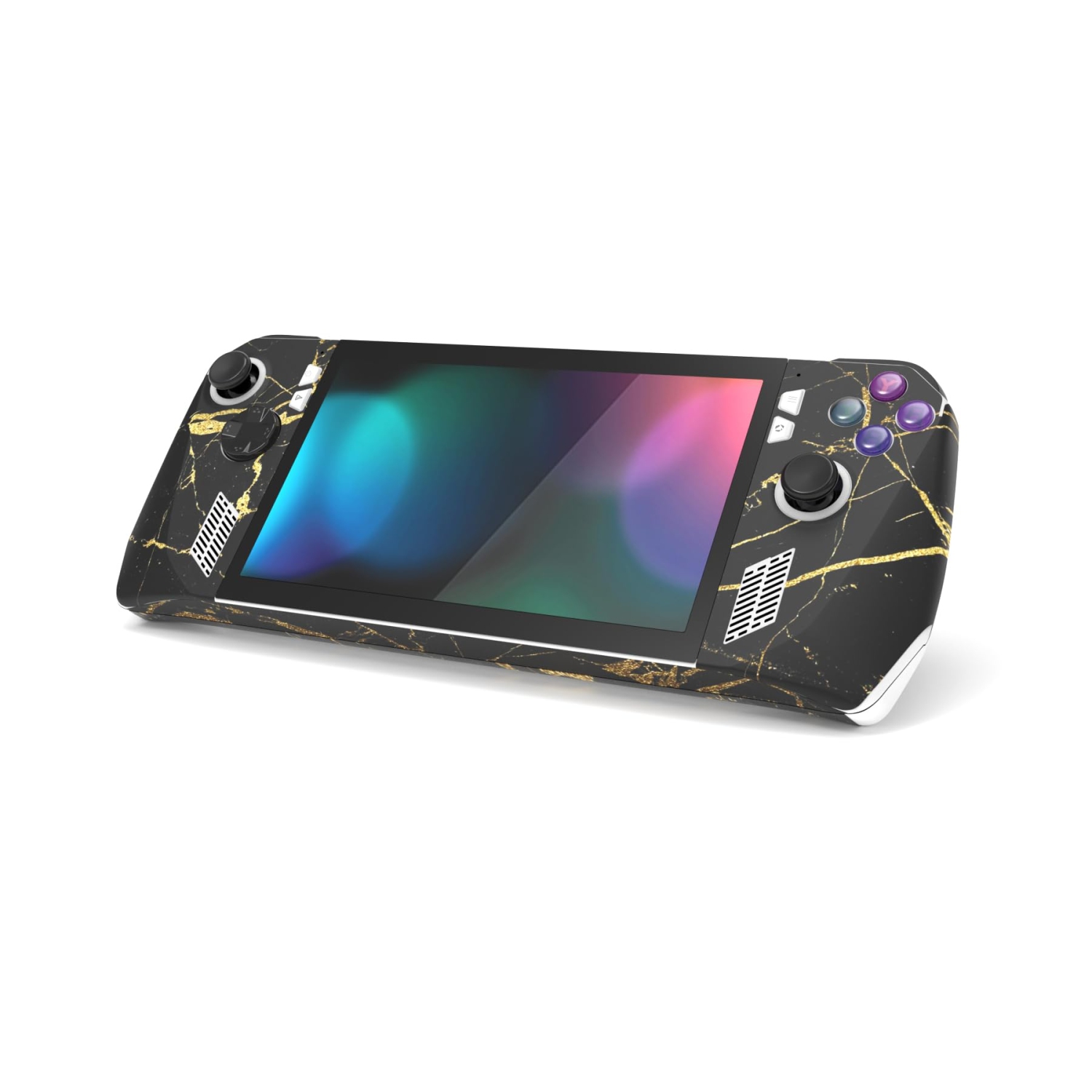 Protective Skin Decal for ROG Ally, Custom Stickers Vinyl Wraps for ROG Ally Handheld Gaming Console - Black & Gold Marble Effect