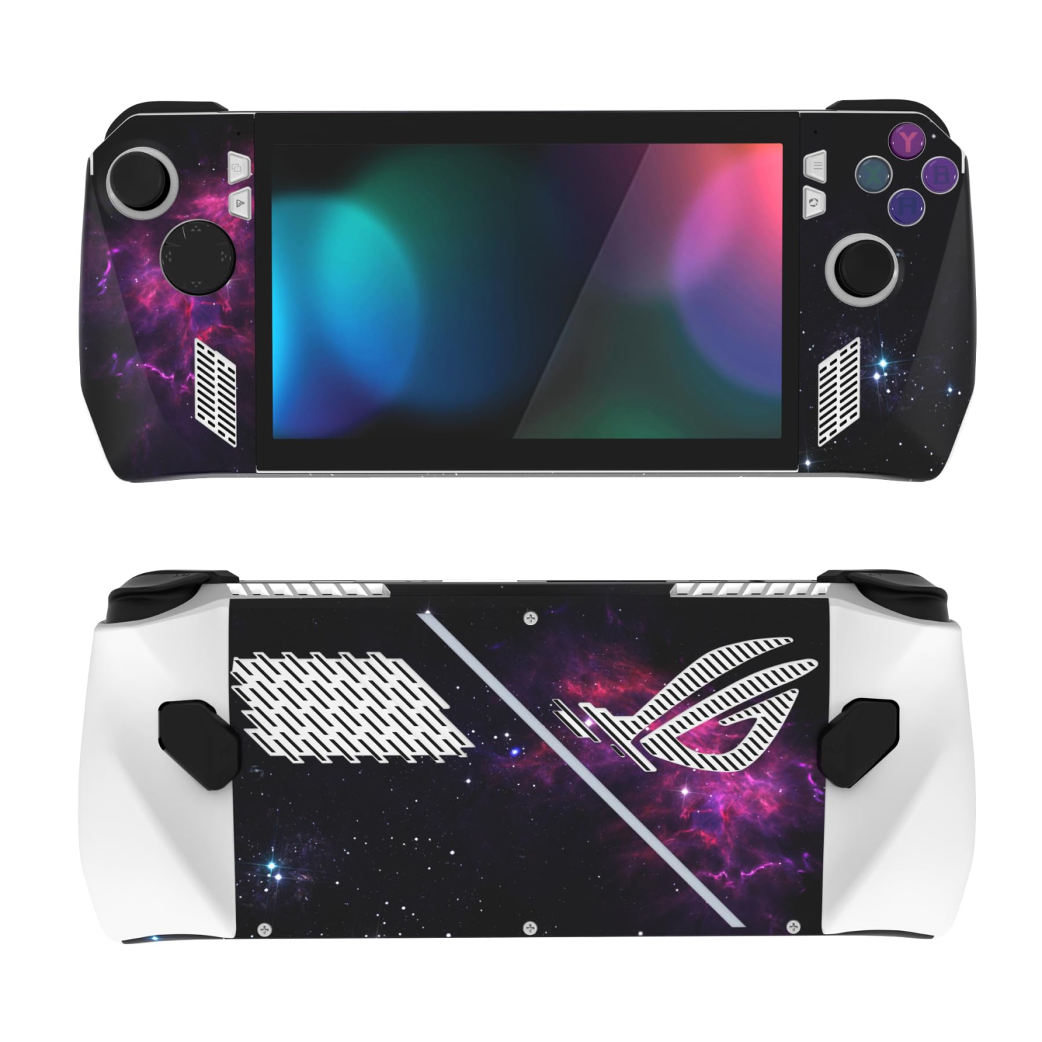 Protective Skin Decal for ROG Ally, Custom Stickers Vinyl Wraps for ROG Ally Handheld Gaming Console - Purple Nebula