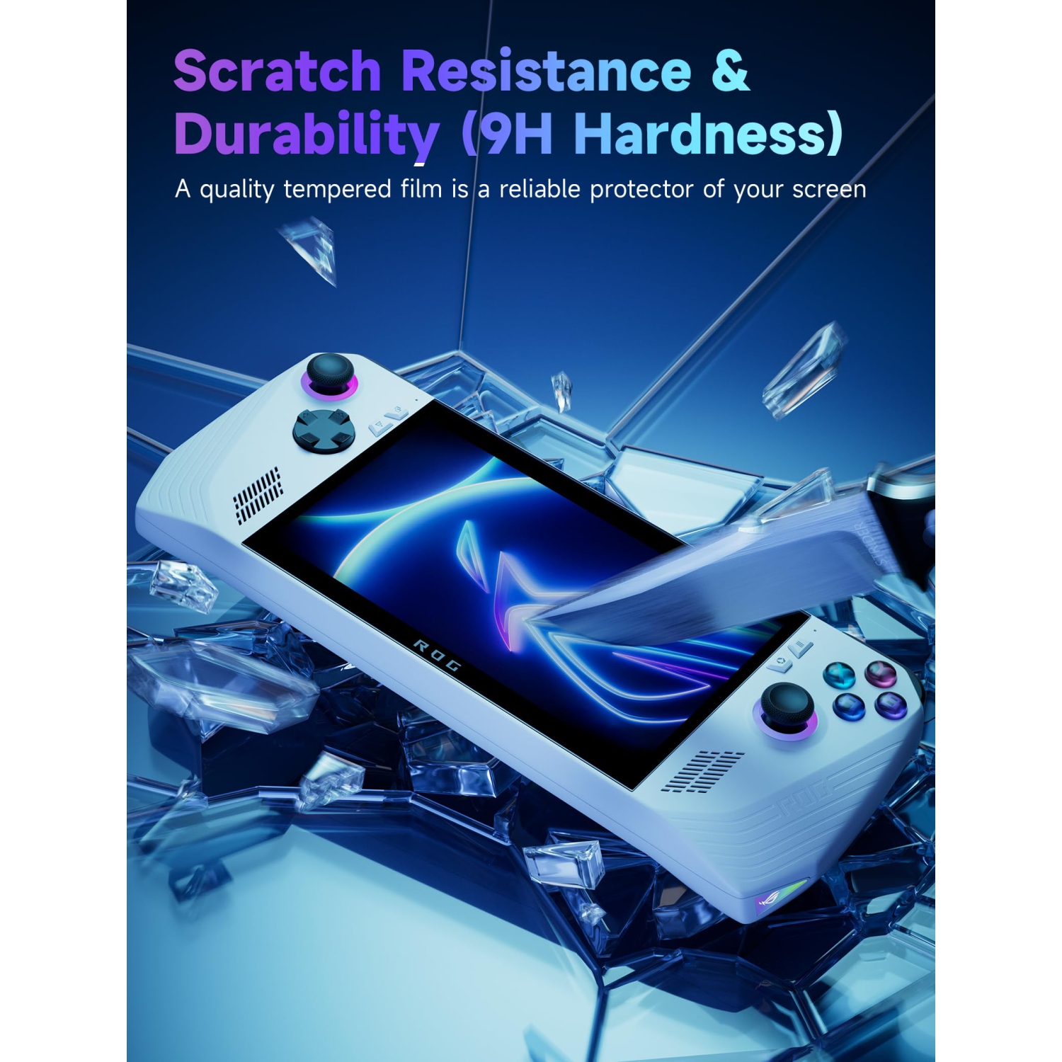 2 protecteurs d'écran Ally d'ASUS, protecteur d'écran en verre trempé antireflet 9H Hardness avec guide-cadre, protecteur d'écran antirayure 7&nbsp;po