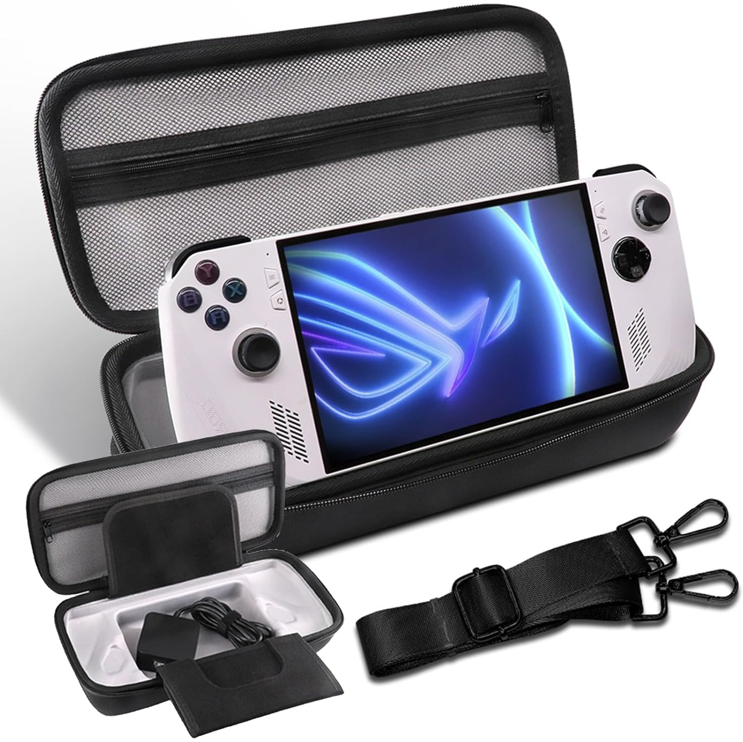 Asus ROG Ally X 2024/ROG Ally 2023 Storage Case|Large Capacity Portable Carrying Full-Body Protective Storage Bag Case for Asus ROG Ally X/Asus ROG