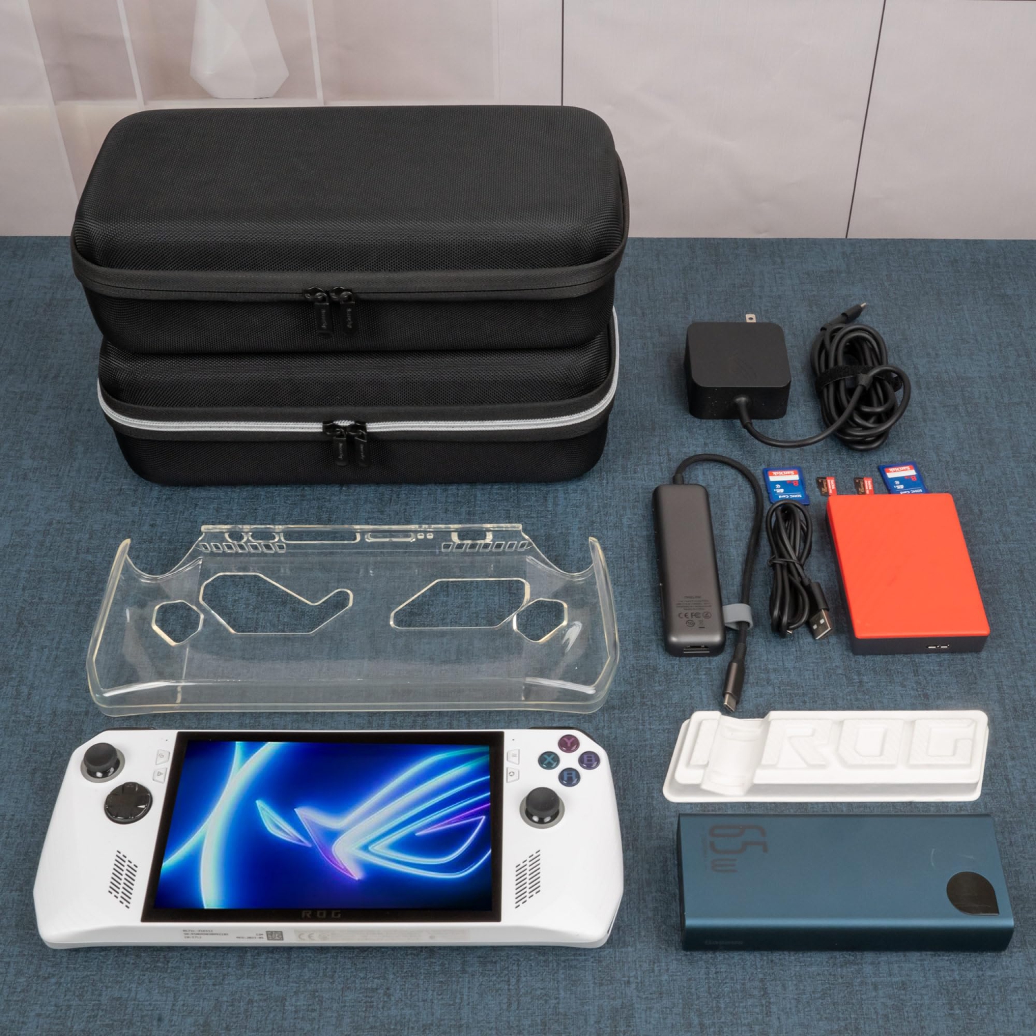 Asus ROG Ally X 2024/ROG Ally 2023 Storage Case|Large Capacity Portable Carrying Full-Body Protective Storage Bag Case for Asus ROG Ally X/Asus ROG