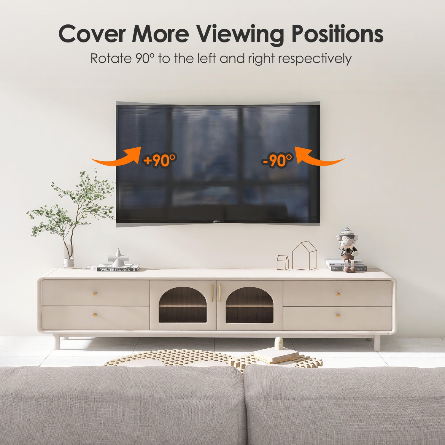 26-60 inch Full Motion TV Wall Mount Hold up to 80lbs and Max VESA 400x400mm, Wall Mount Corner Bracket with Articulating Arm, Swivel & Tilt Extension