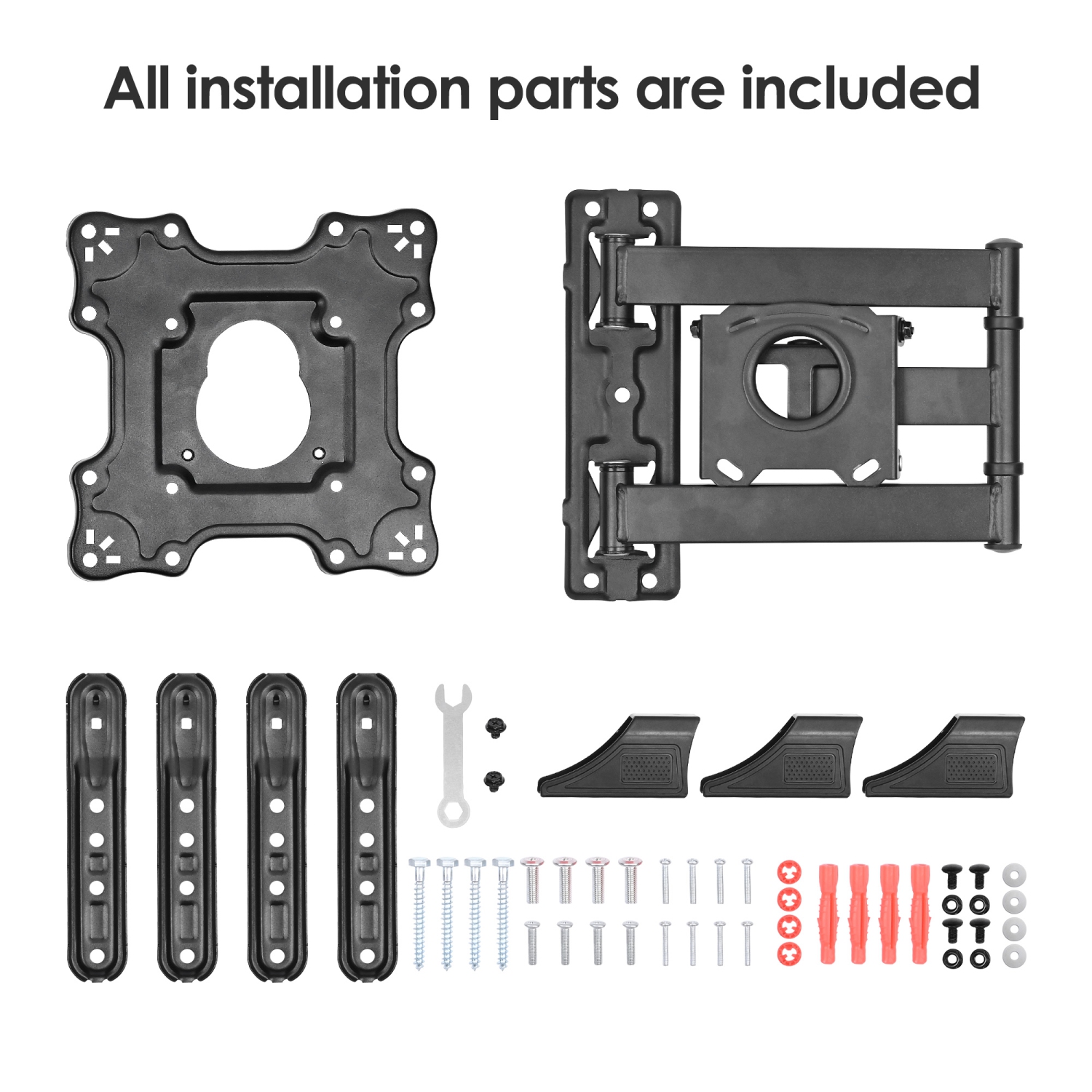 26-60 inch Full Motion TV Wall Mount Hold up to 80lbs and Max VESA 400x400mm, Wall Mount Corner Bracket with Articulating Arm, Swivel & Tilt Extension