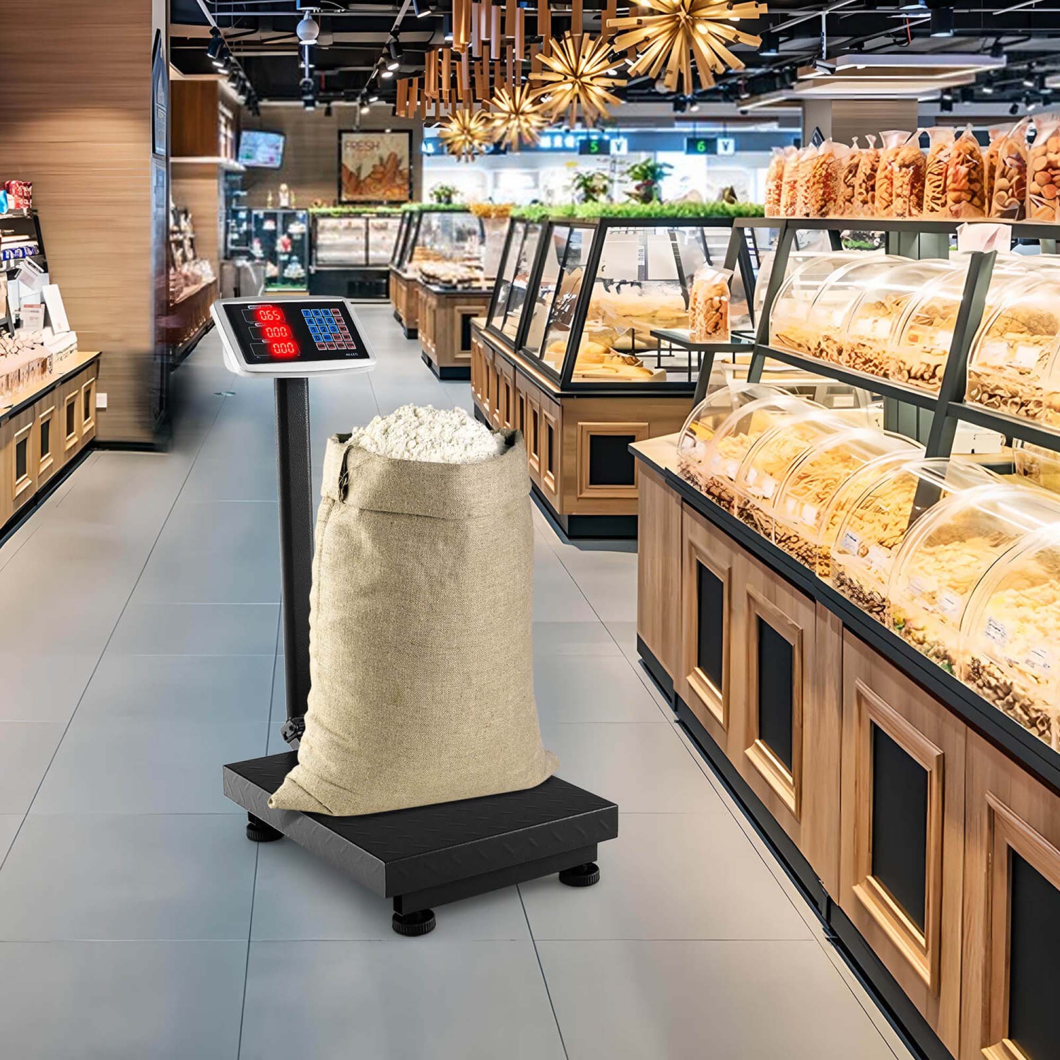 Pèse-personne numérique avec calculatrice de prix LB/KG DE Costway POUR ordinateur