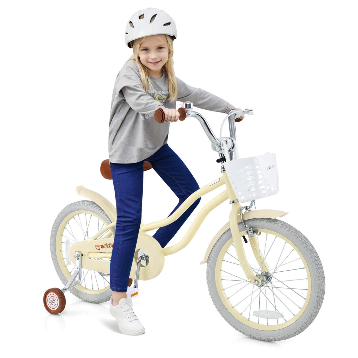 Costway 18" Kids Bike Toddler Bicycle with Training Wheel Kickstand for 4-8 Years Old