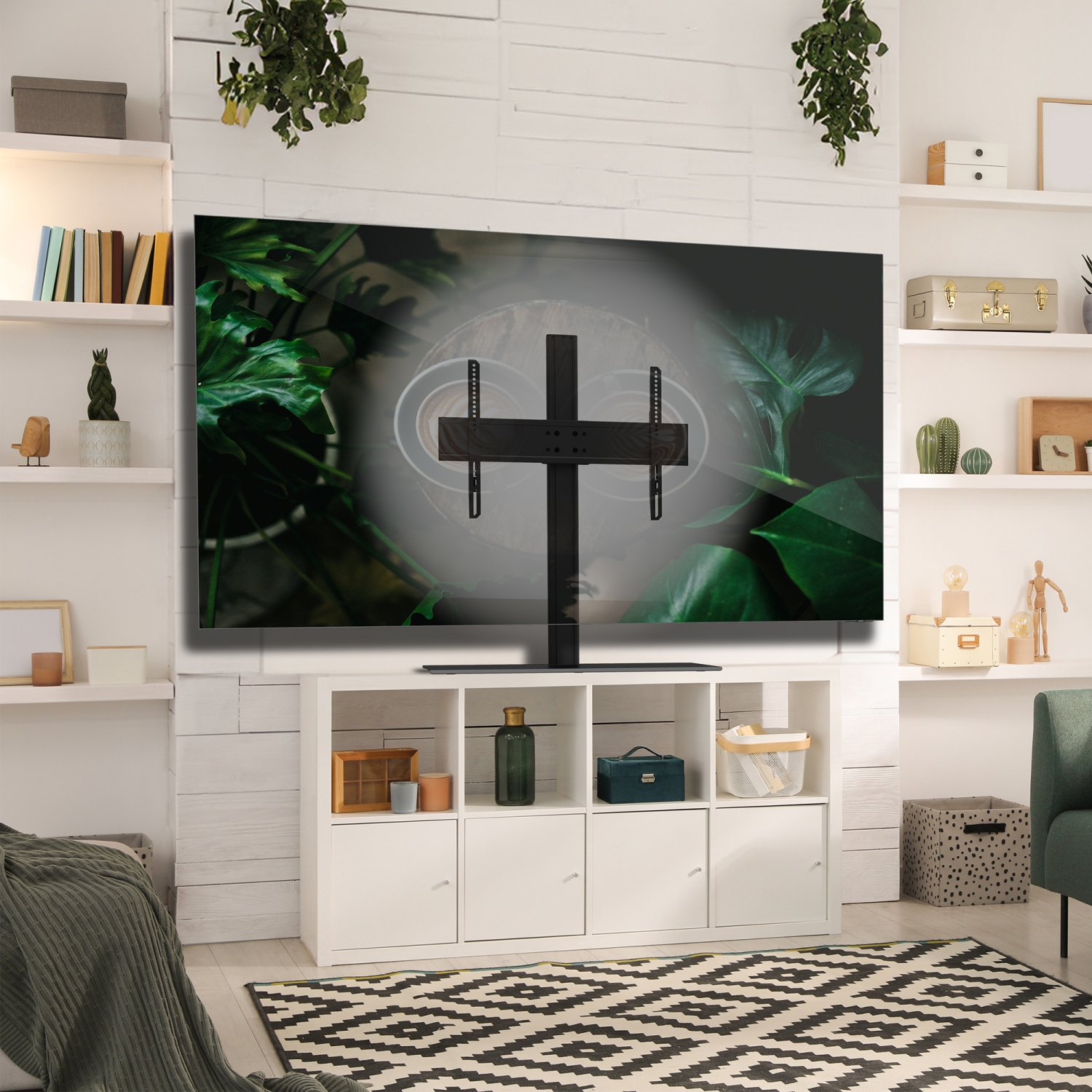 Kanto – Meuble de table pivotant et à hauteur réglable TTS140 pour téléviseur de 40 à 90 po