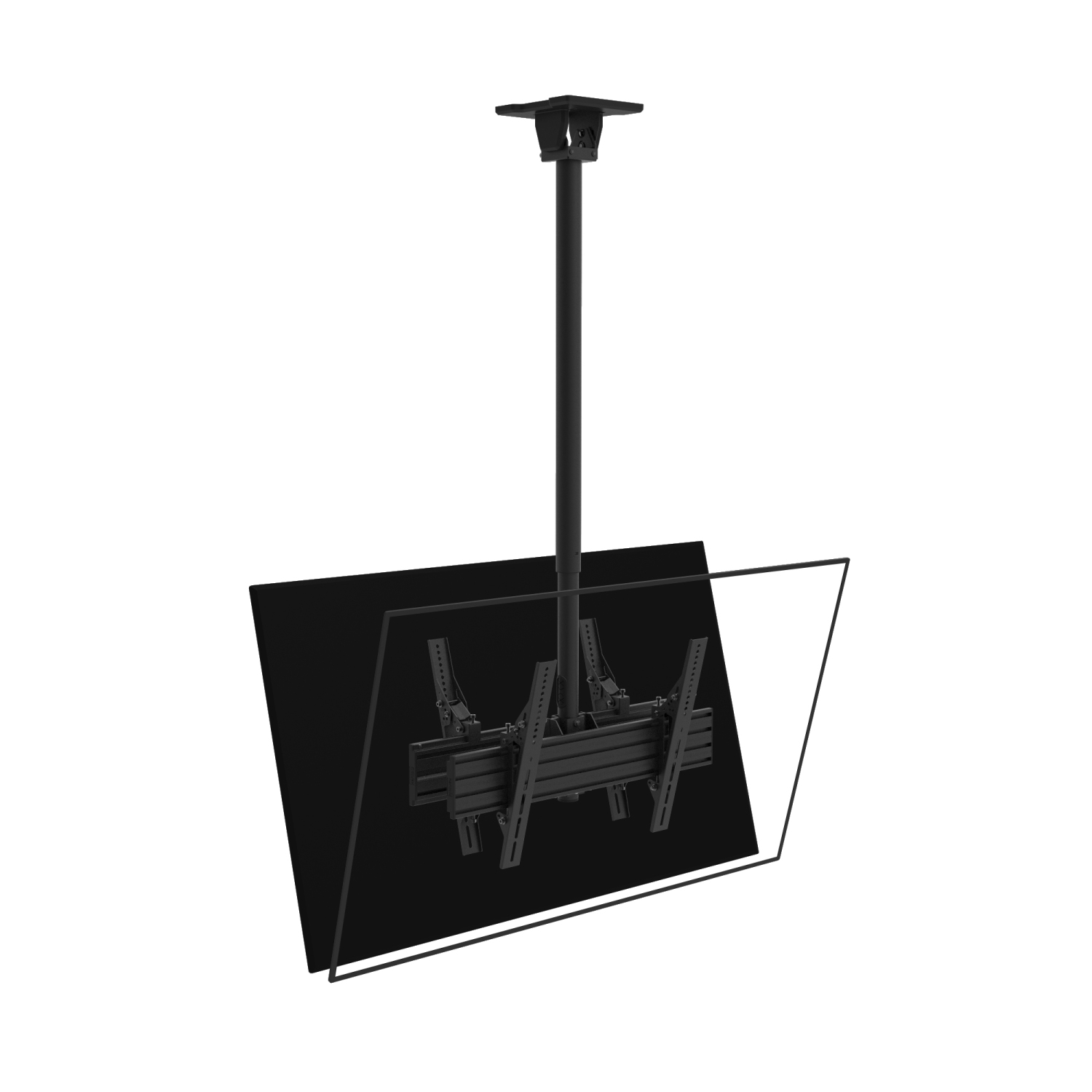 Kanto – Support de plafond pour téléviseur à deux écrans CM600BTB, dos à dos, pour téléviseurs de 40 à 80 po