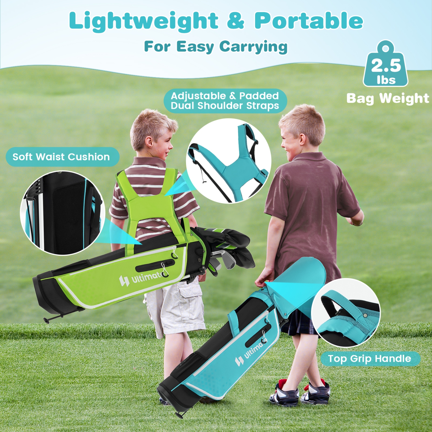 Ultimate Junior Complete Golf Club Set pour enfants de 11-13 à 8 ans