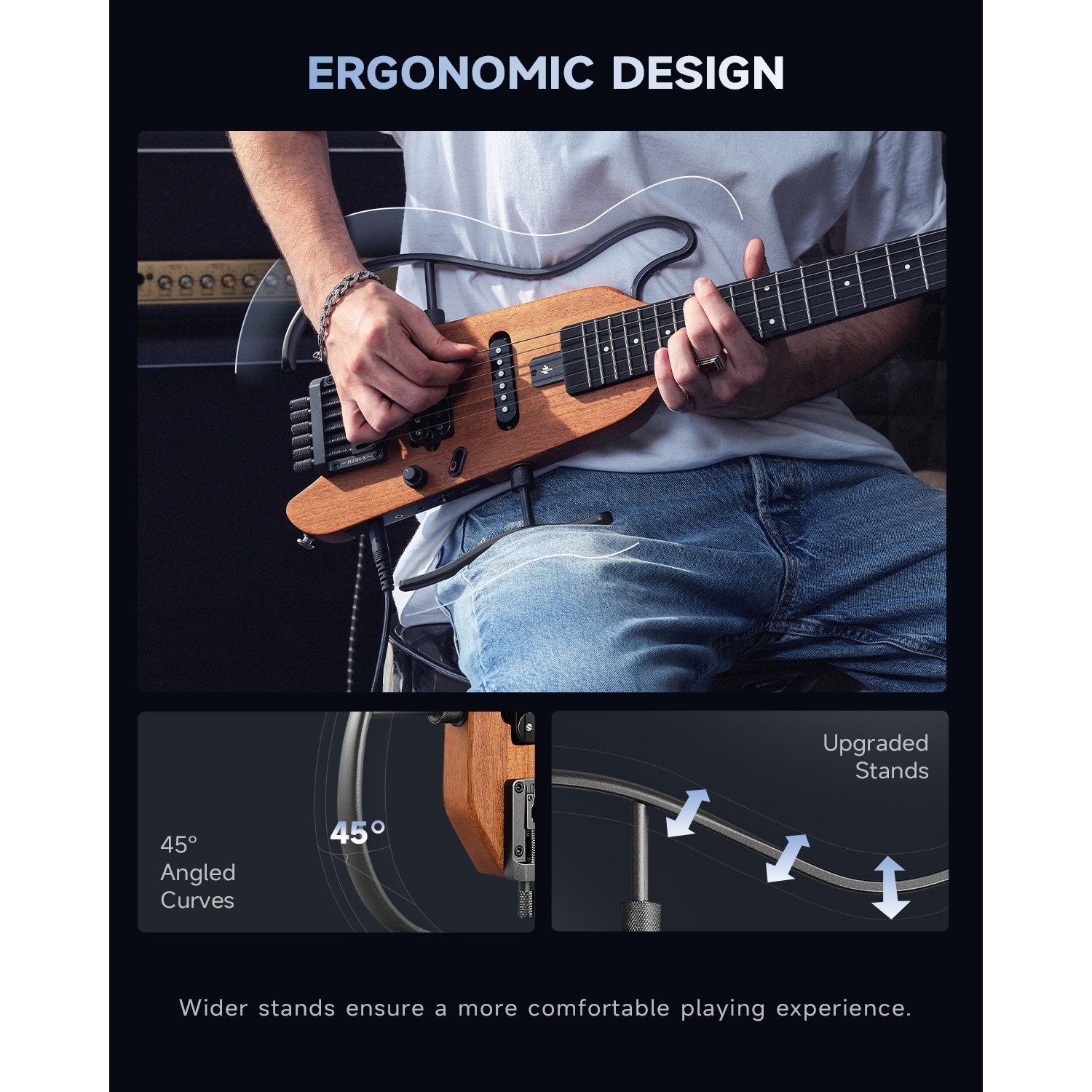 Donner HUSH-X Electric Guitar Kit for Travel