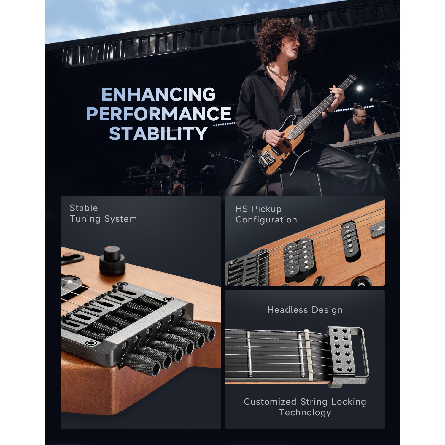 Donner HUSH-X Electric Guitar Kit for Travel