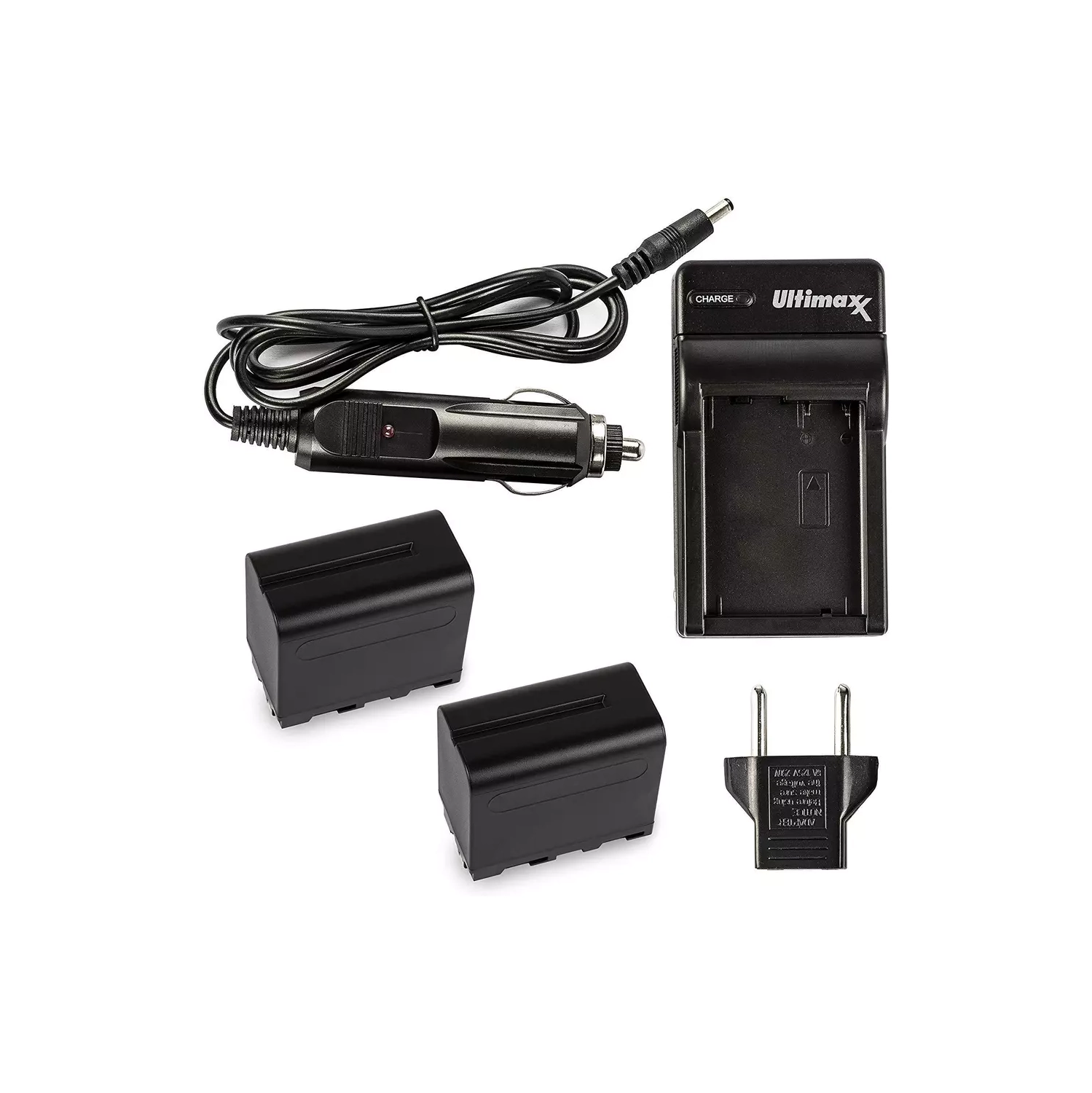 ULTIMAXX Travel Charger + Replacement battery for Sony F960/970/975 - 7800 mah